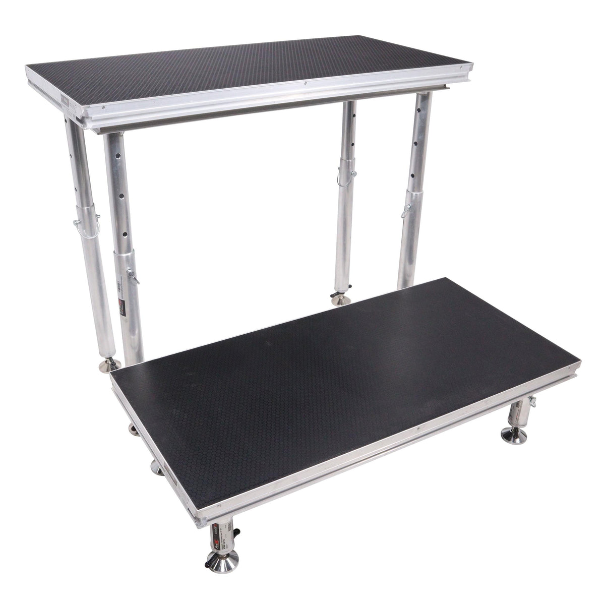 ProX StageQ 2 ft x 4 ft Stage Deck w/ 4 Adjustable 28–48 inch Legs.