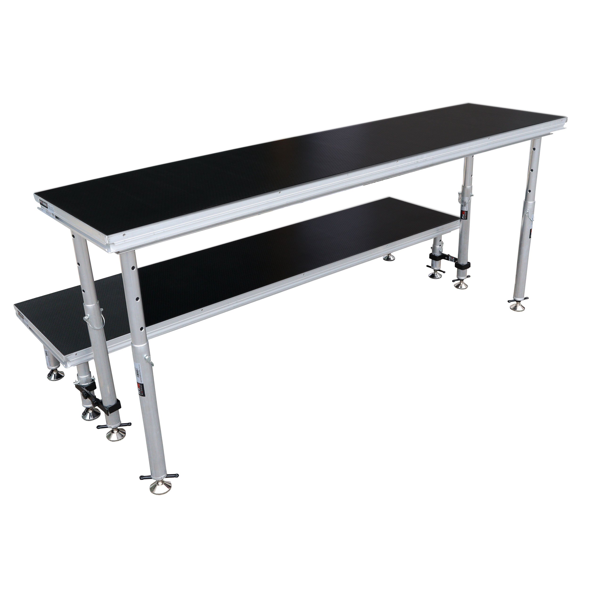 ProX StageQ 2 ft x 8 ft Stage Deck w/ 4 Adjustable 28–48 inch Legs