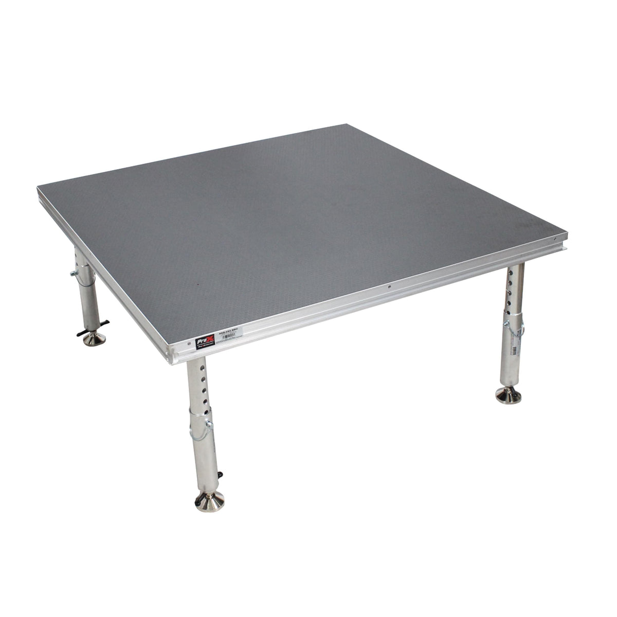 ProX StageQ 4 ft x 4 ft Stage Deck w/ 4 Adjustable 28–48 inch Legs.