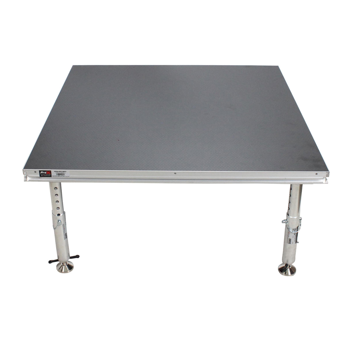 ProX StageQ 4 ft x 4 ft Stage Deck w/ 4 Adjustable 28–48 inch Legs.