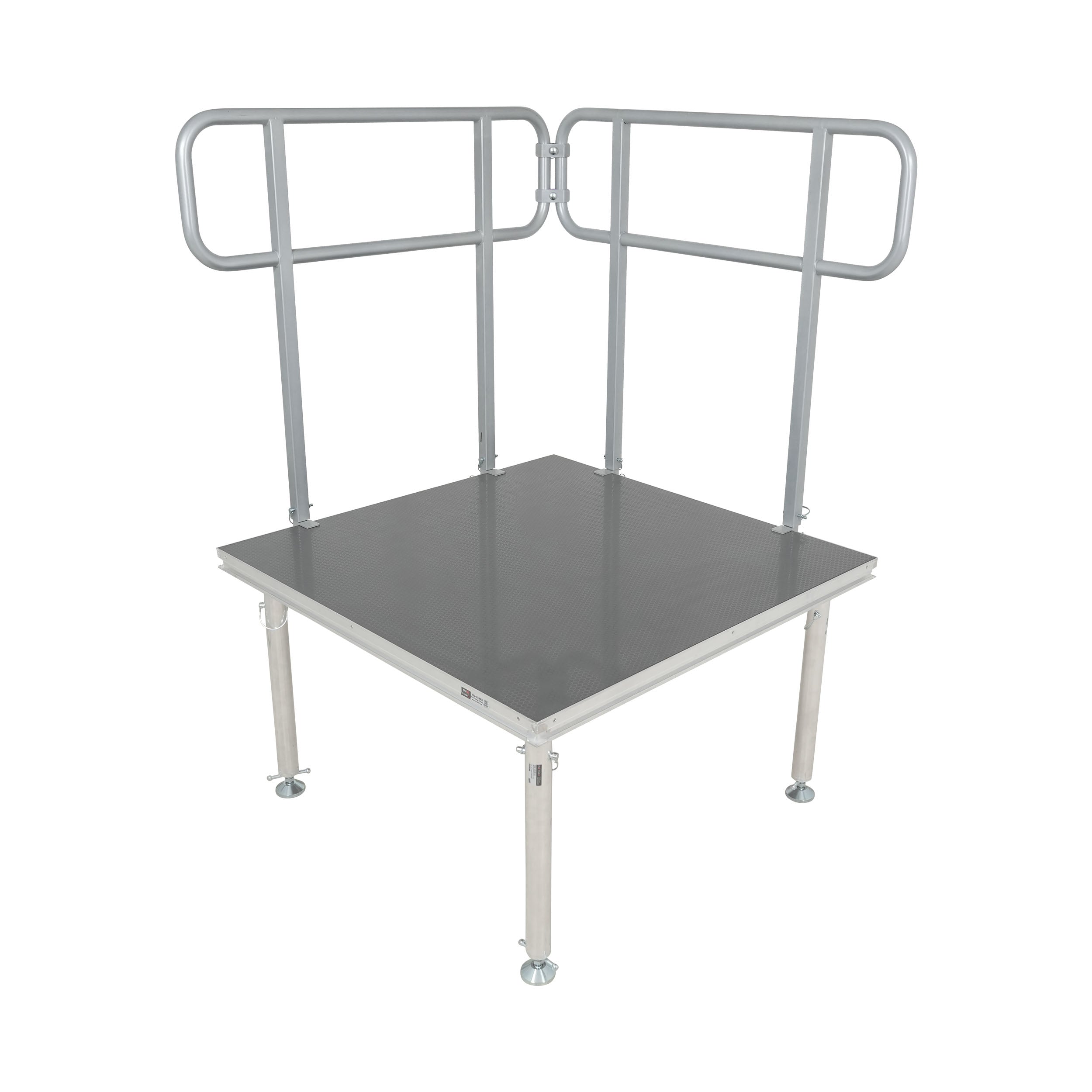 ProX 4 FT Professional Single Guard Rail for StageQ Portable Stage Platform