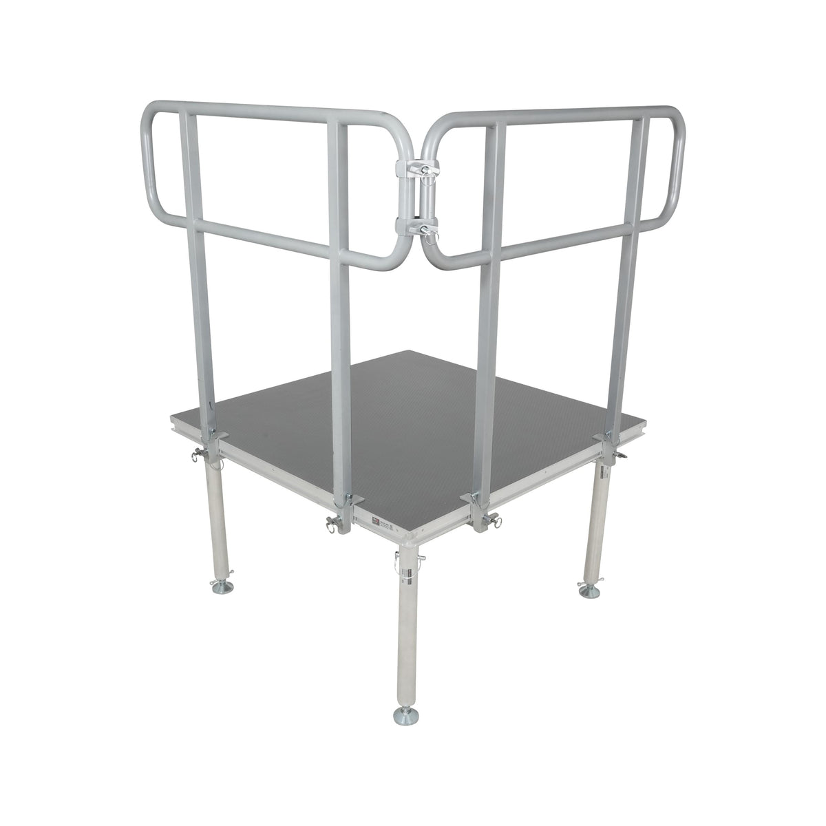 ProX 4 FT Professional Single Guard Rail for StageQ Portable Stage Platform.