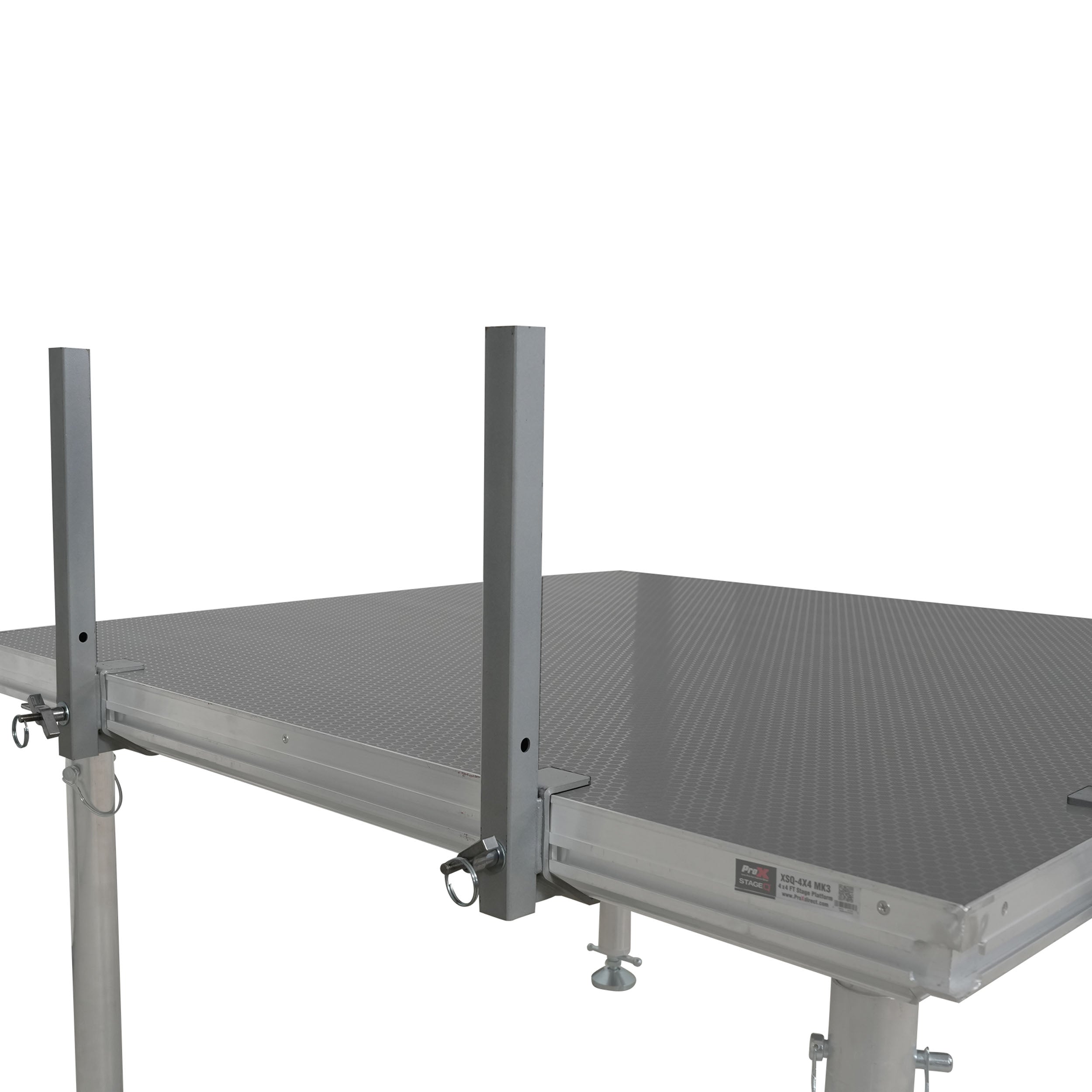 ProX 4 FT Professional Single Guard Rail for StageQ Portable Stage Platform