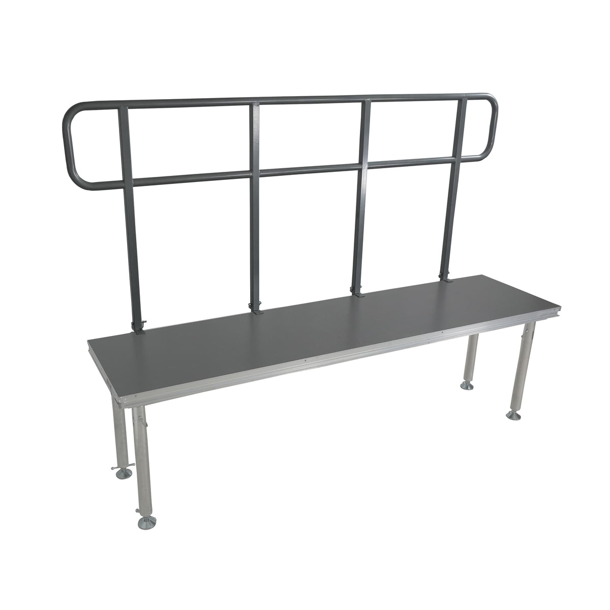 ProX 8 FT Professional Single Guard Rail for StageQ Portable Stage Platform.