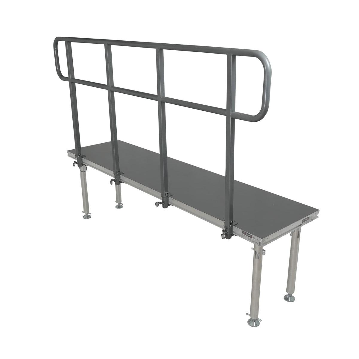 ProX 8 FT Professional Single Guard Rail for StageQ Portable Stage Platform.