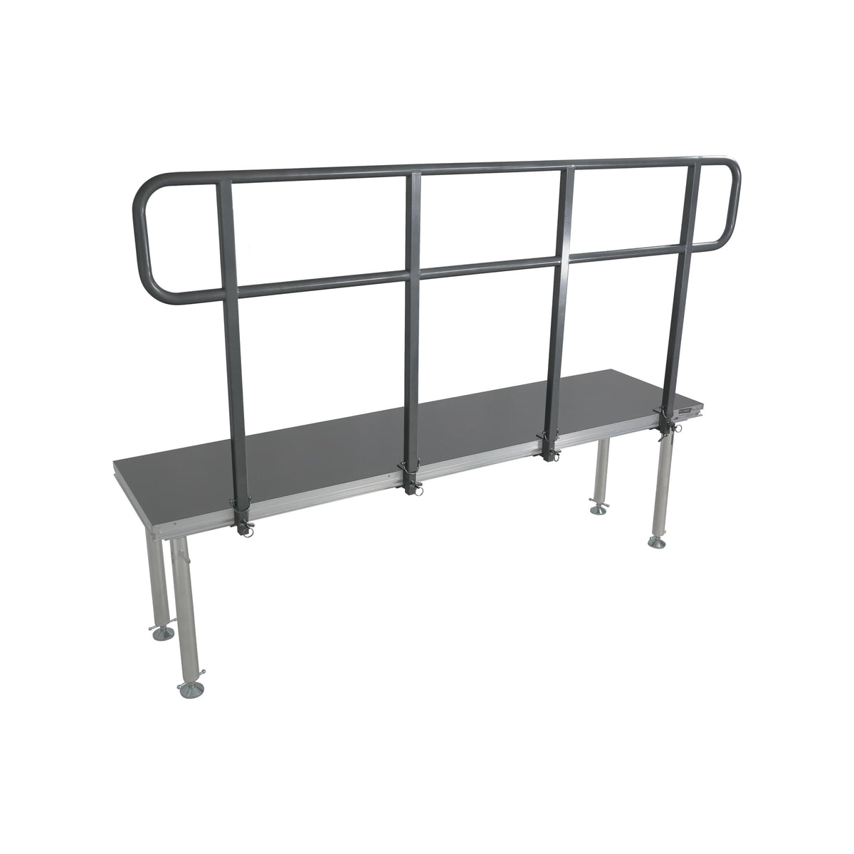 ProX 8 FT Professional Single Guard Rail for StageQ Portable Stage Platform.