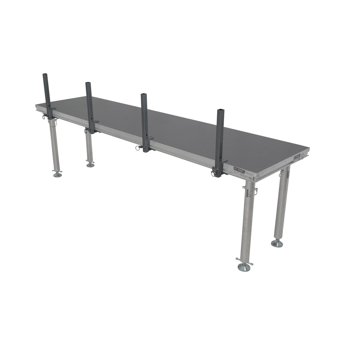 ProX 8 FT Professional Single Guard Rail for StageQ Portable Stage Platform.