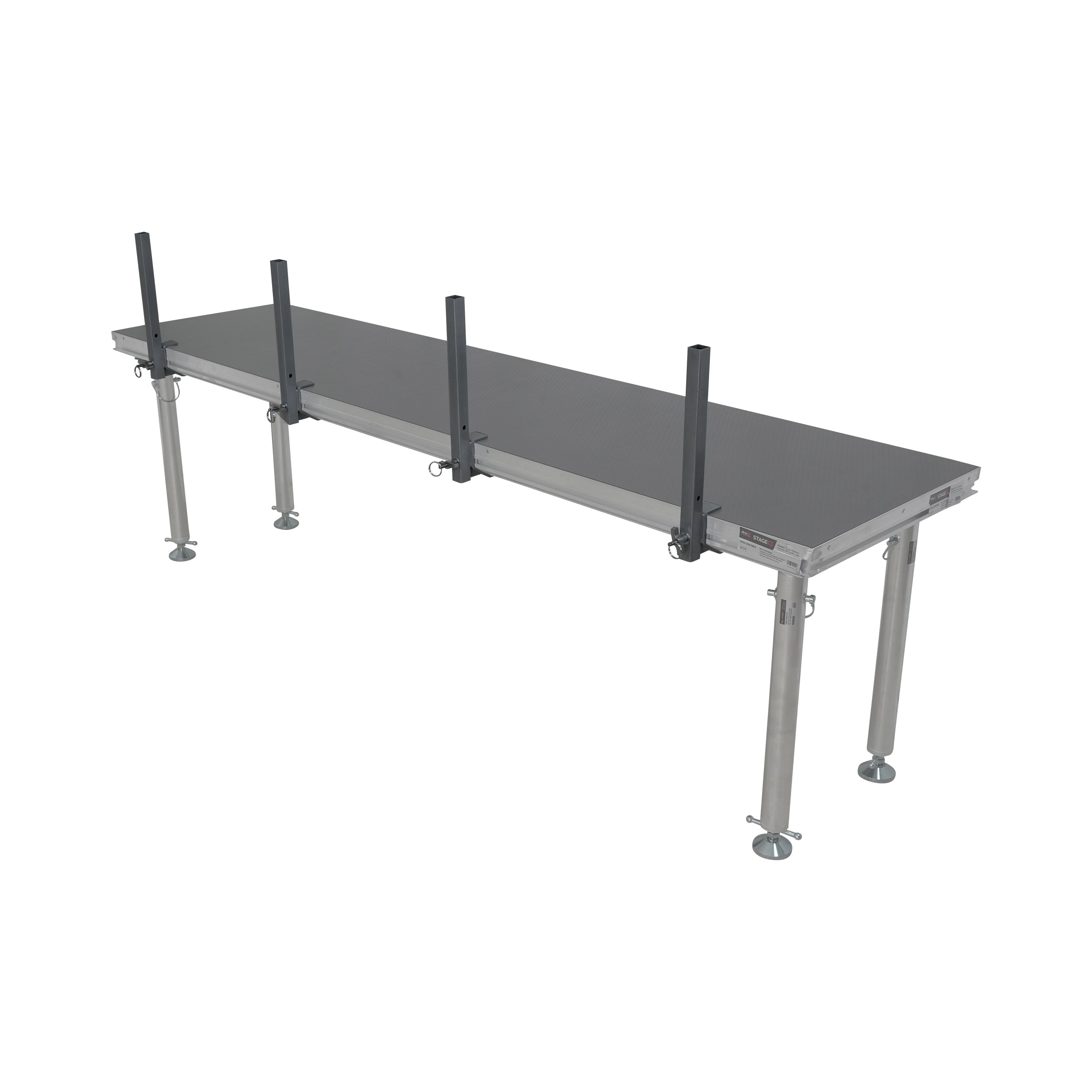 ProX 8 FT Professional Single Guard Rail for StageQ Portable Stage Platform
