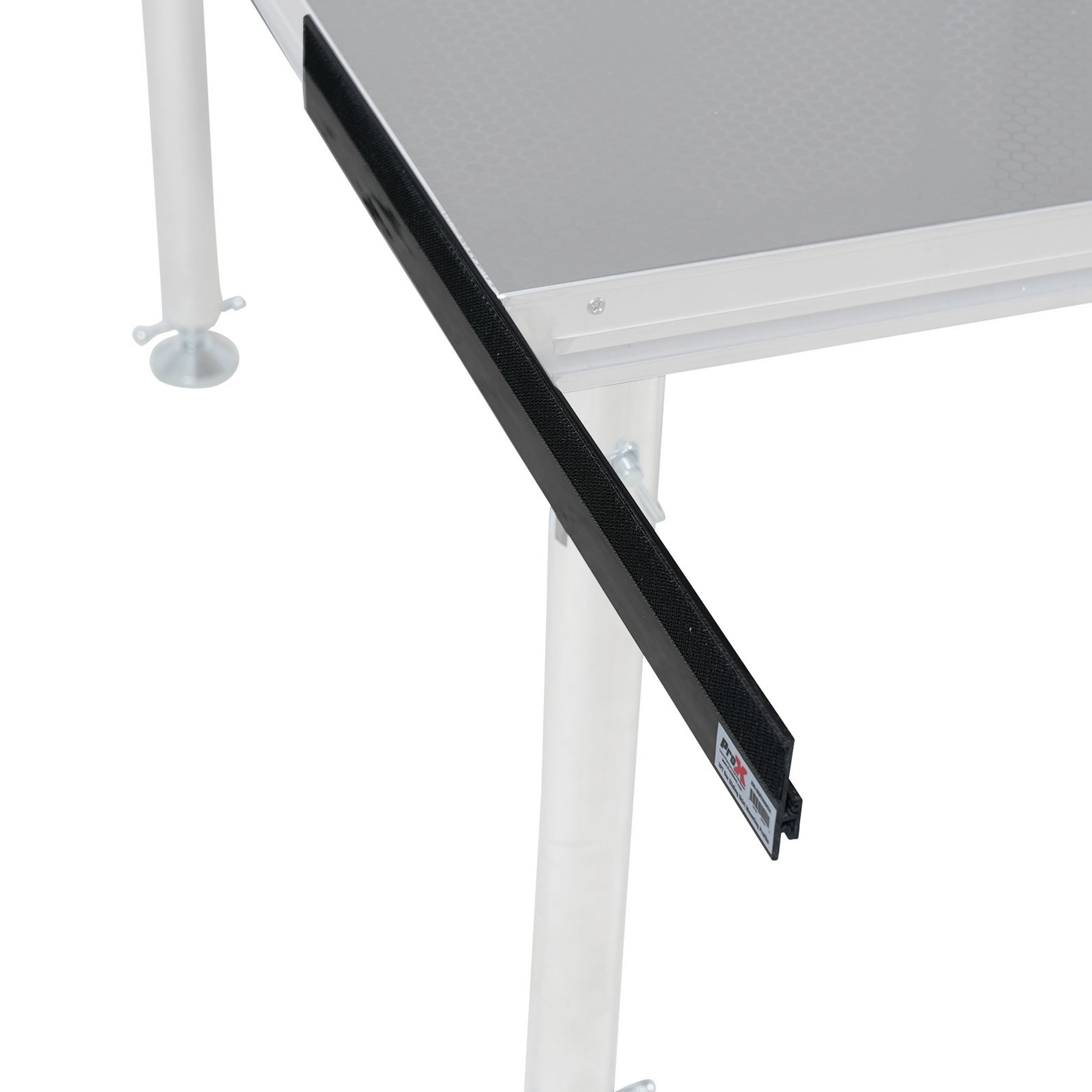 ProX Stage Skirt Hook Profile Bar with Integrated Hook-and-Loop Strip – 2ft Sliding Mount (4 Pack)