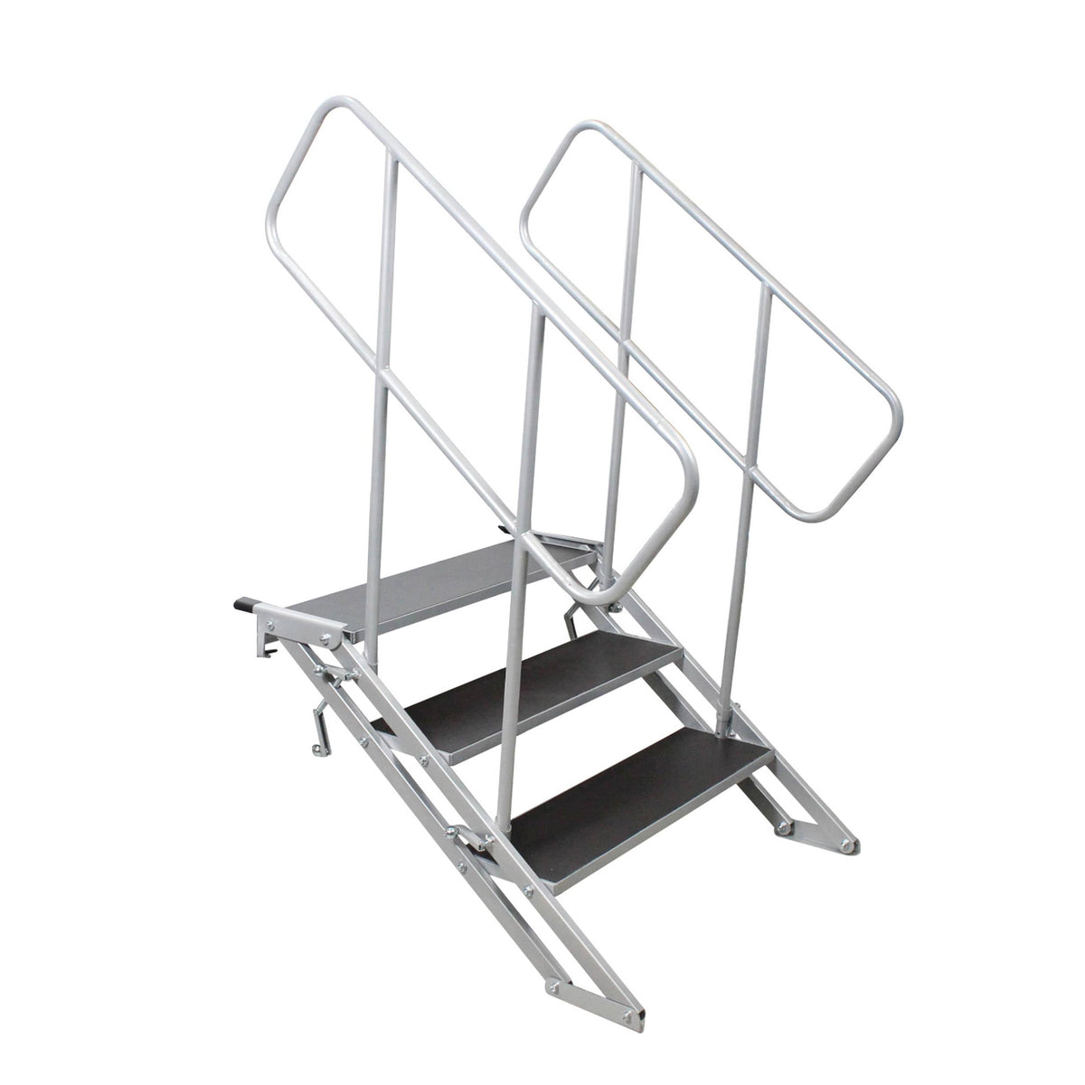 ProX StageQ 3 Step Heavy Duty Foldable Adjustable 18 to 28 Inch with Rail.