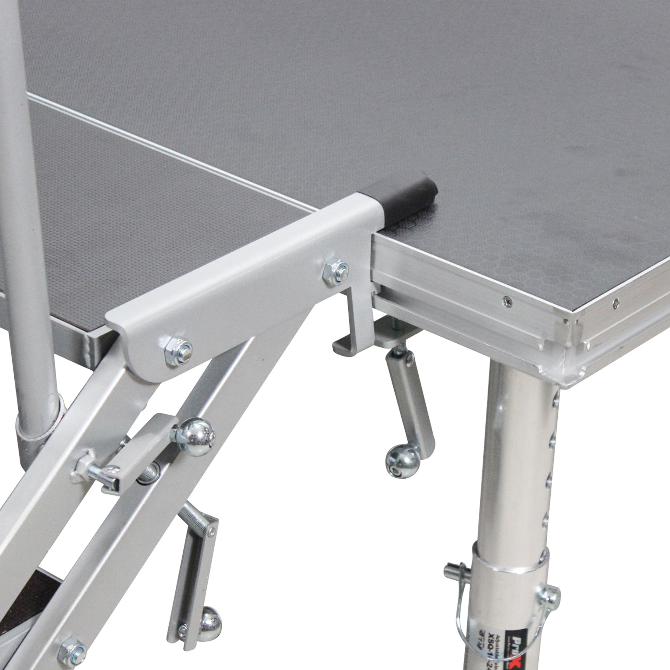 ProX StageQ 3 Step Heavy Duty Foldable Adjustable 18 to 28 Inch with Rail