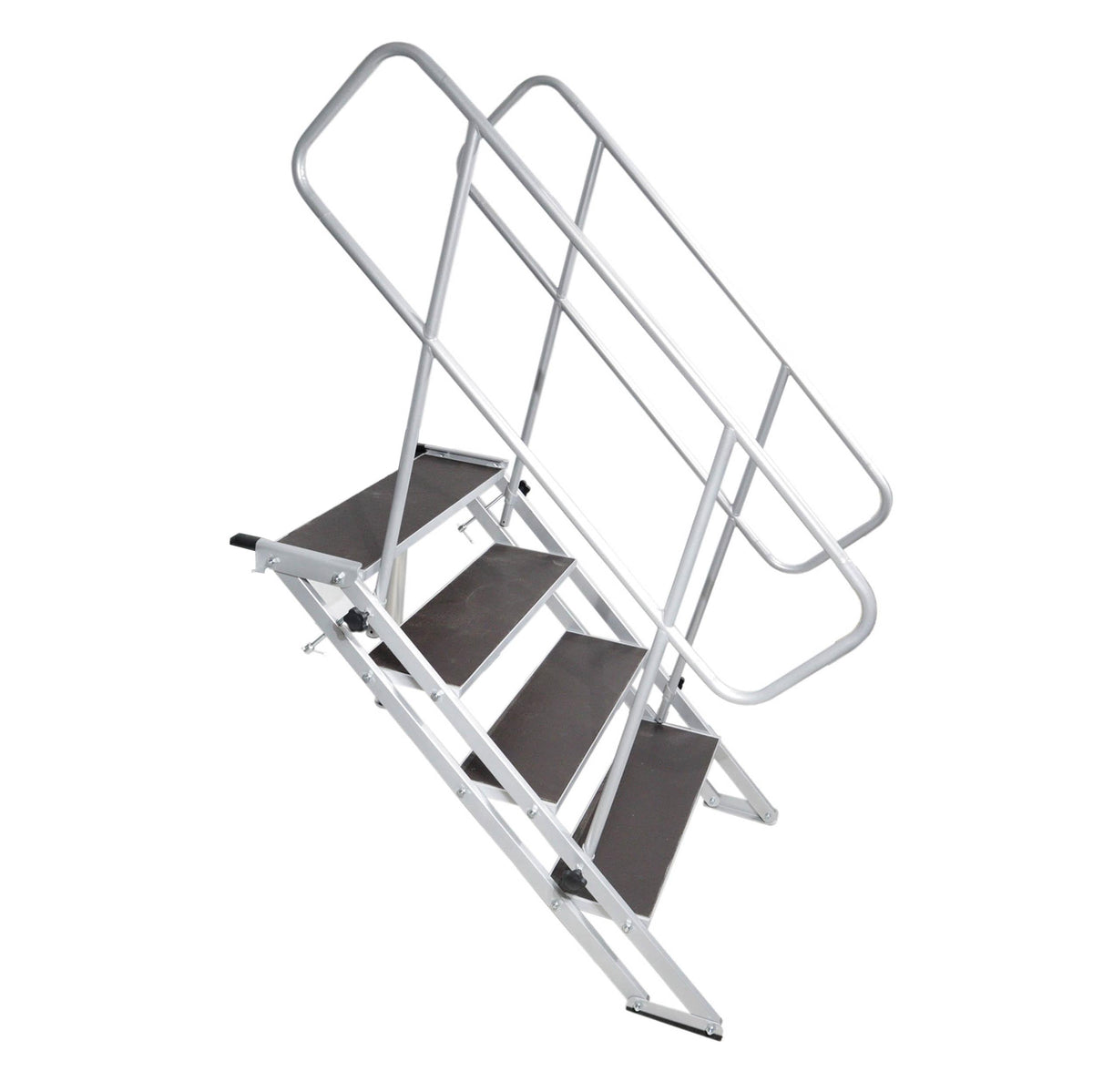 ProX StageQ 4 Step Heavy Duty Foldable Adjustable 29 to 34 Inch with Rail.