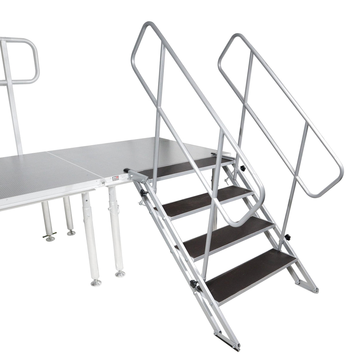 ProX StageQ 4 Step Heavy Duty Foldable Adjustable 29 to 34 Inch with Rail.
