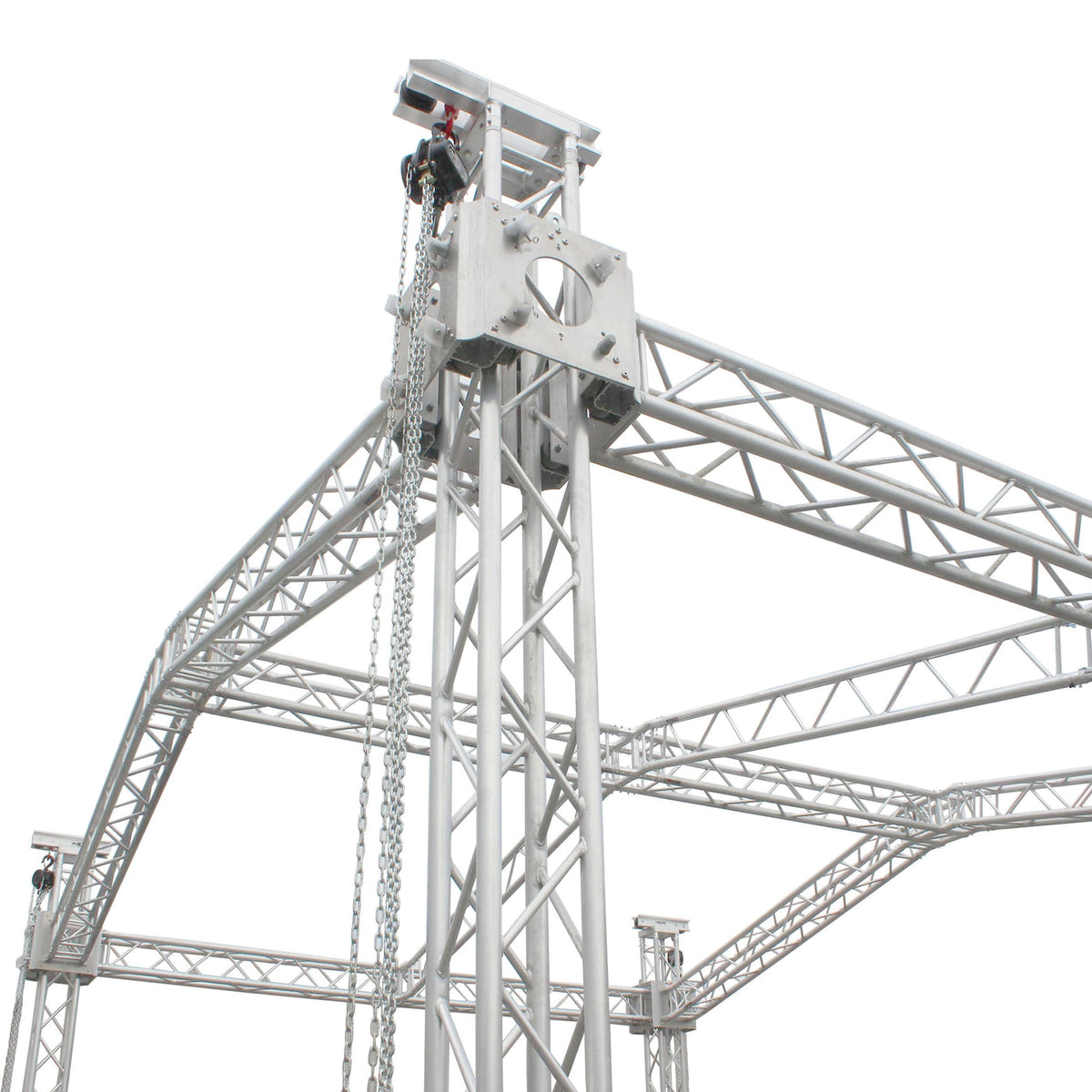 ProX Ground Support Sleeve Block 4 way corner for F34 Truss Segment Systems for roof system Structure Hoists Applications.