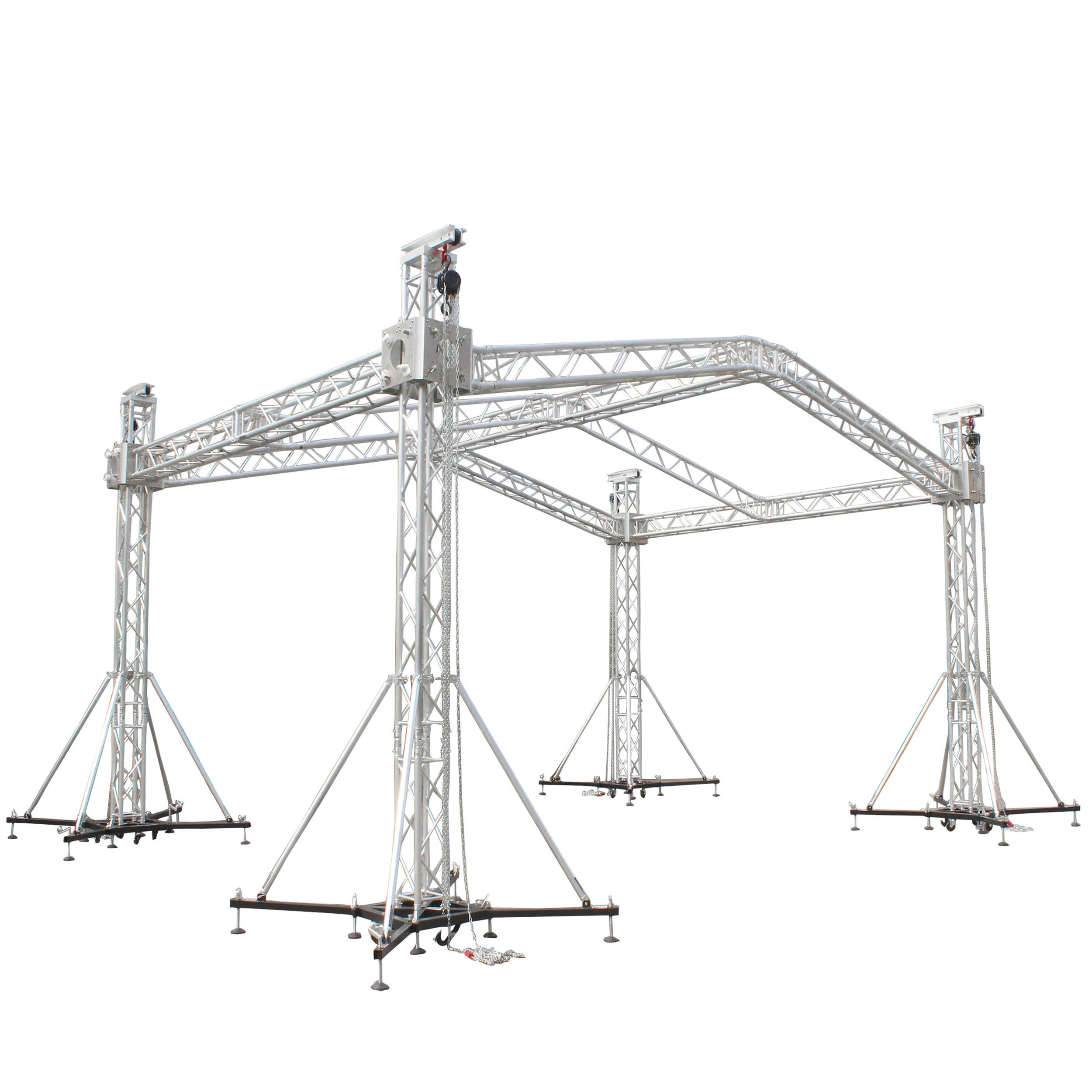 ProX Ground Support Sleeve Block 4 way corner for F34 Truss Segment Systems for roof system Structure Hoists Applications