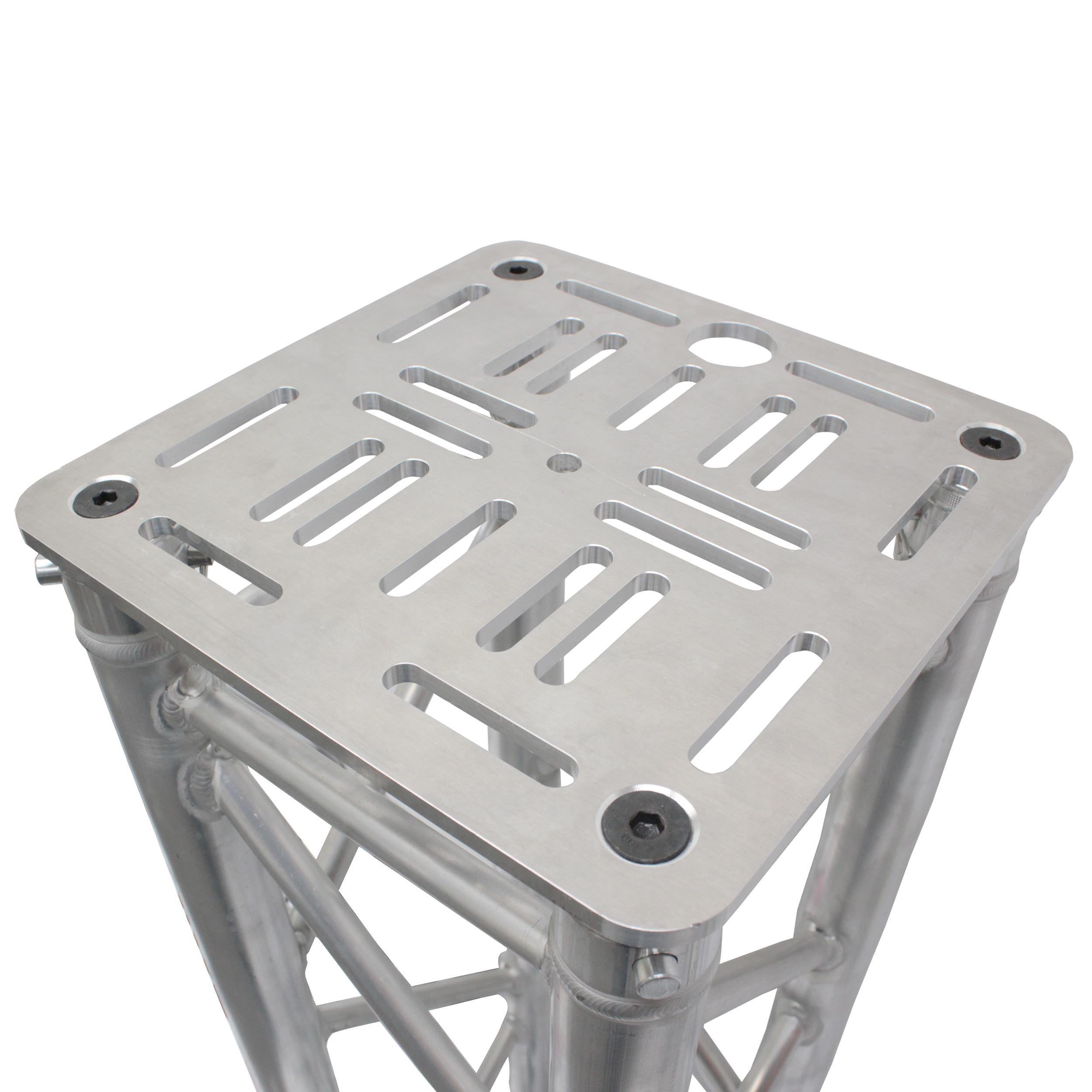 ProX 12" Aluminum 8mm Slotted Holes Truss Top Plate for F34 F32 F31 Conical Square Truss with Twist Locks and Connectors