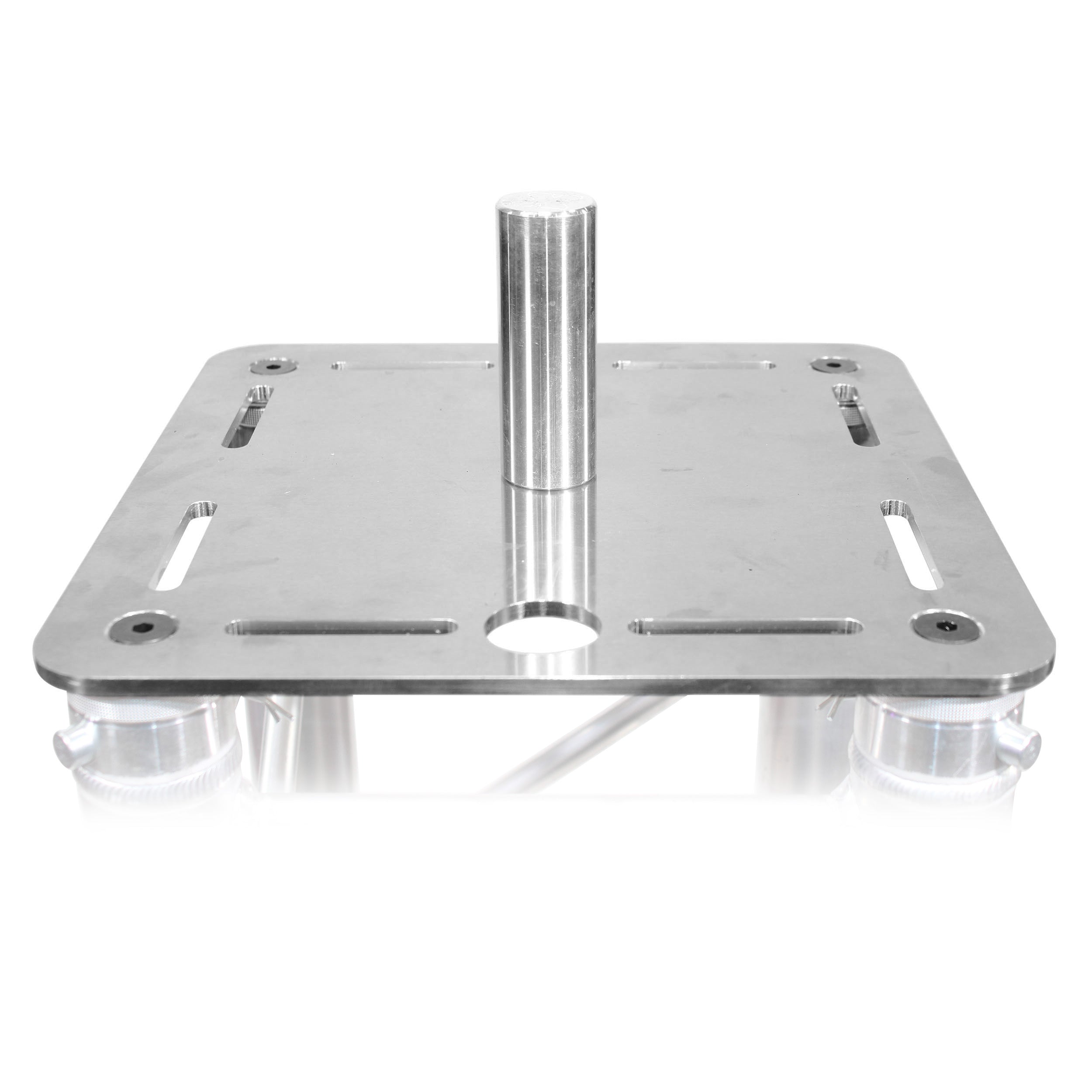 ProX Pair of 12" Aluminum 6mm Truss Top Plate and 1 3/8 Speaker Stud Mount for F34 F32 F31 Conical Square Truss with Connectors