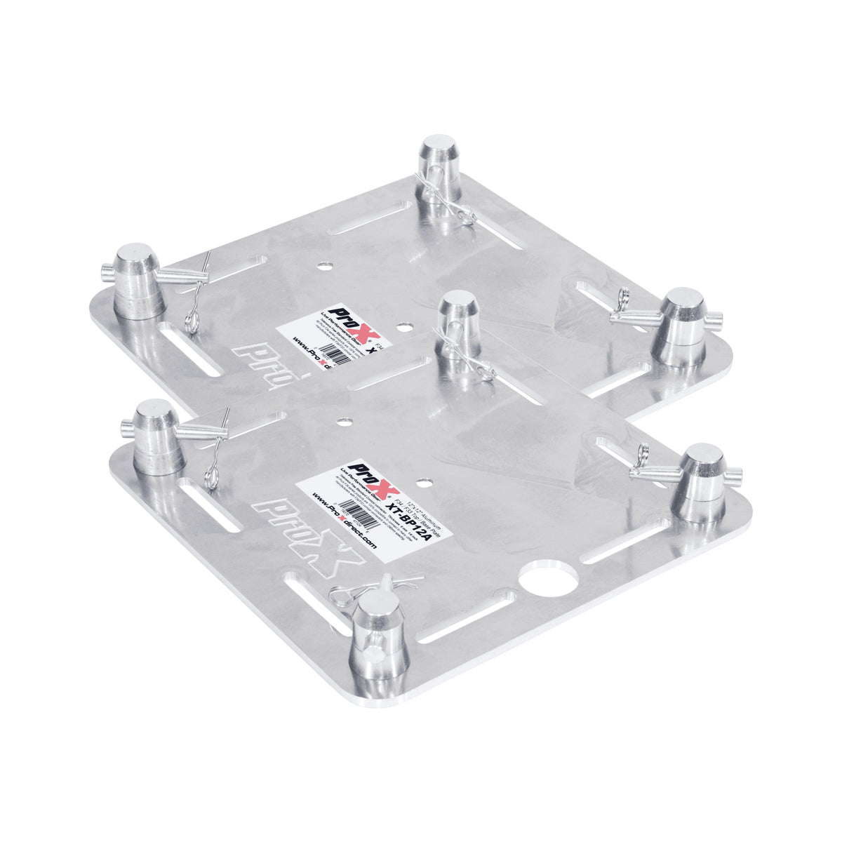 ProX Pair of 12" Aluminum 6mm Truss Top Plate for F34 F32 F31 Conical Square Truss with Connectors.