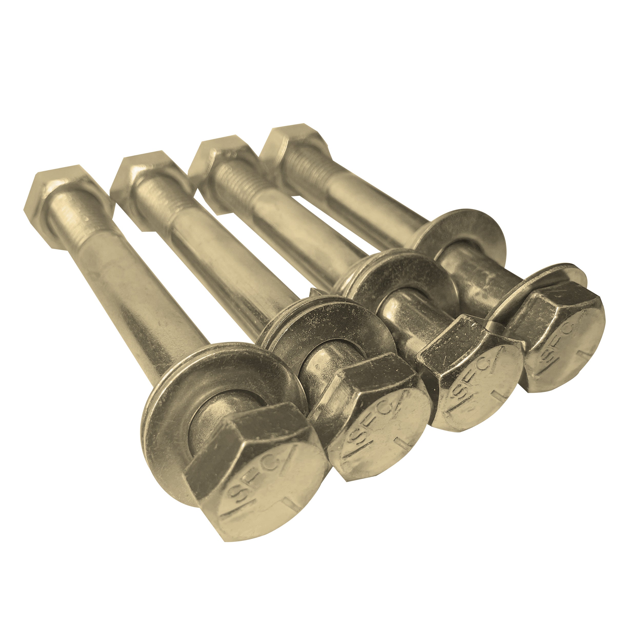 ProX Set of (4) 5" Length Hex Long Truss Bolts Nuts and Washers – Grade 8 (5/8"-11 x 5 NC)