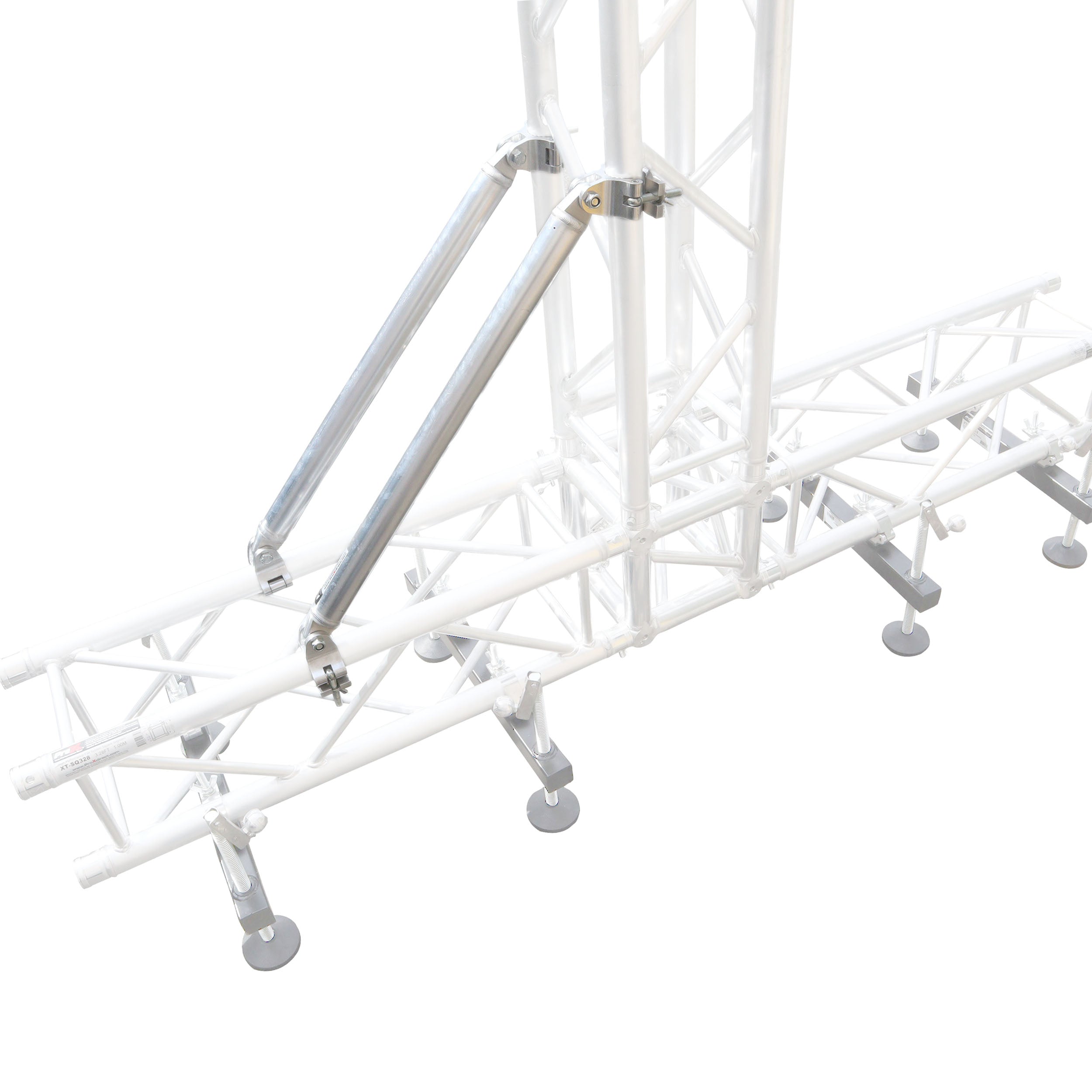 ProX 59 Inch (149.86cm) Single Truss Tube W-Clamp and Hinge on Each End | 2 Inch | 2mm Wall