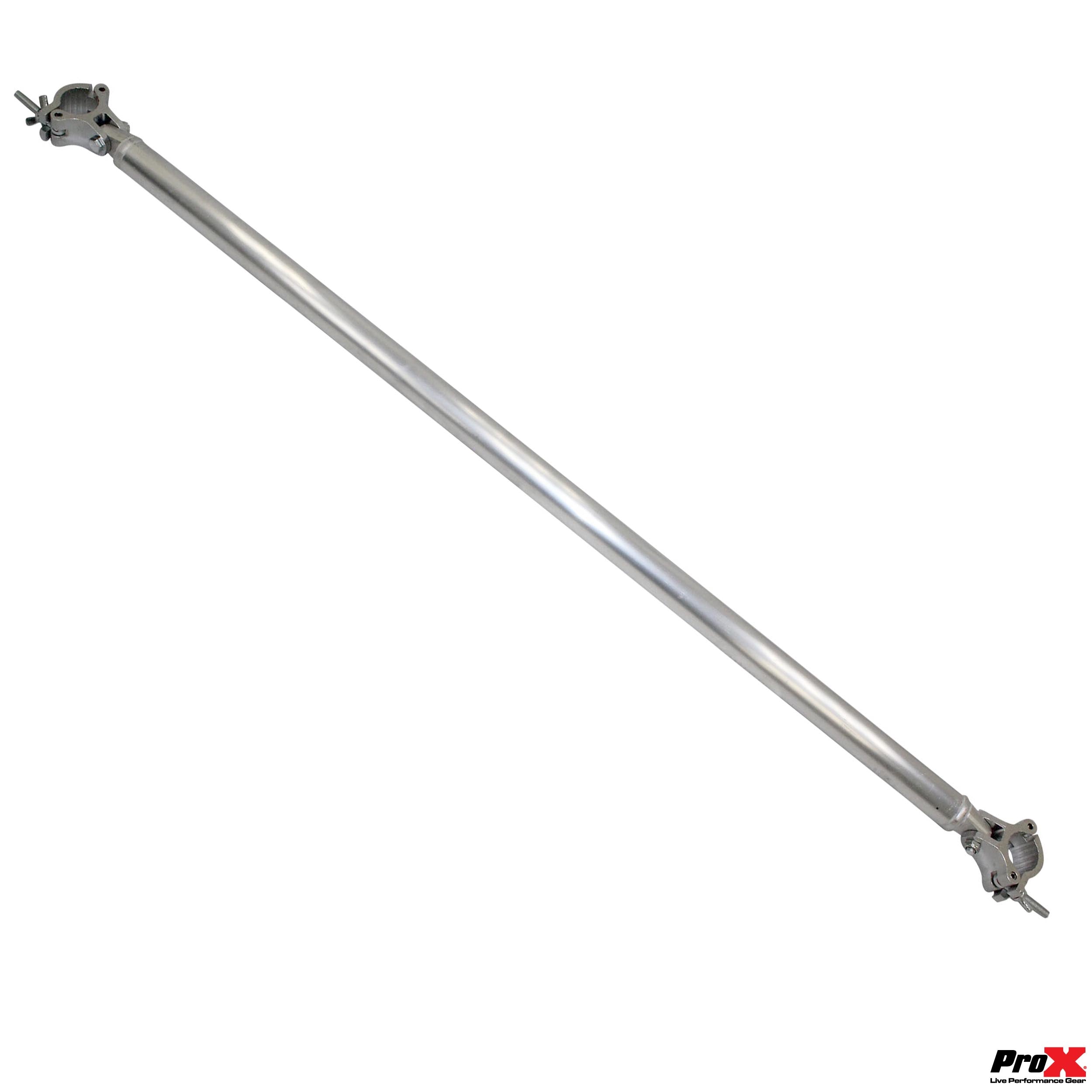 ProX 59 Inch (149.86cm) Single Truss Tube W-Clamp and Hinge on Each End | 2 Inch | 2mm Wall