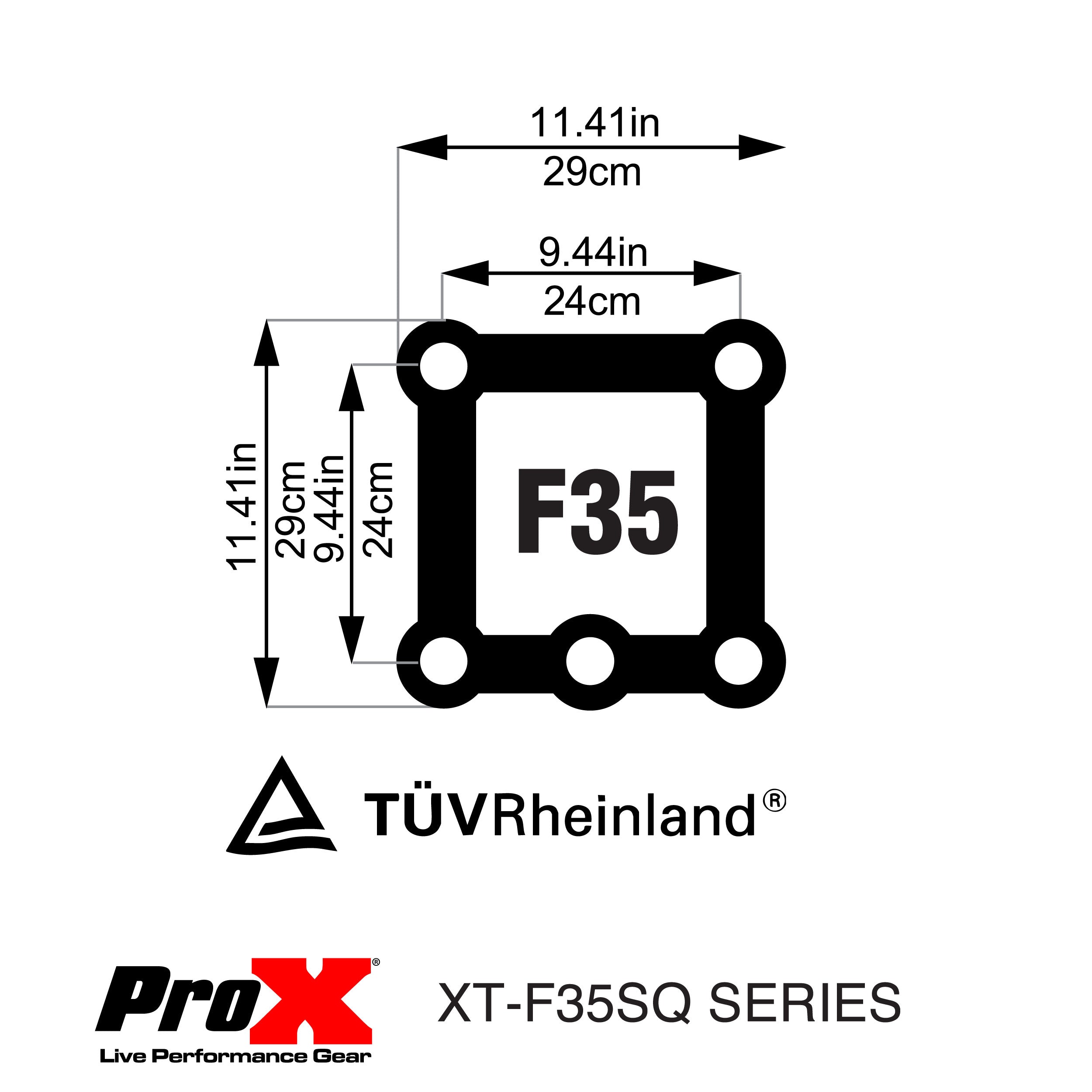 ProX 9.84 ft 3.00 m F35 Professional 5-Chord Truss Segment for LED Video Panels