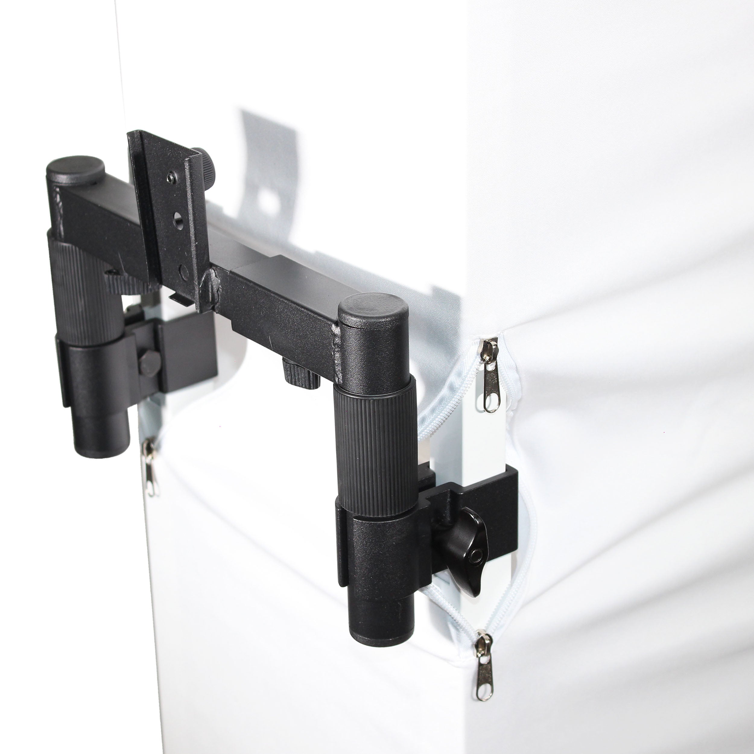 ProX Flex Totem TV - 3ft to 6ft Height Adjustable Totem Stand Incl. TV Mount, Foldable Base Plate and Speaker Stud
