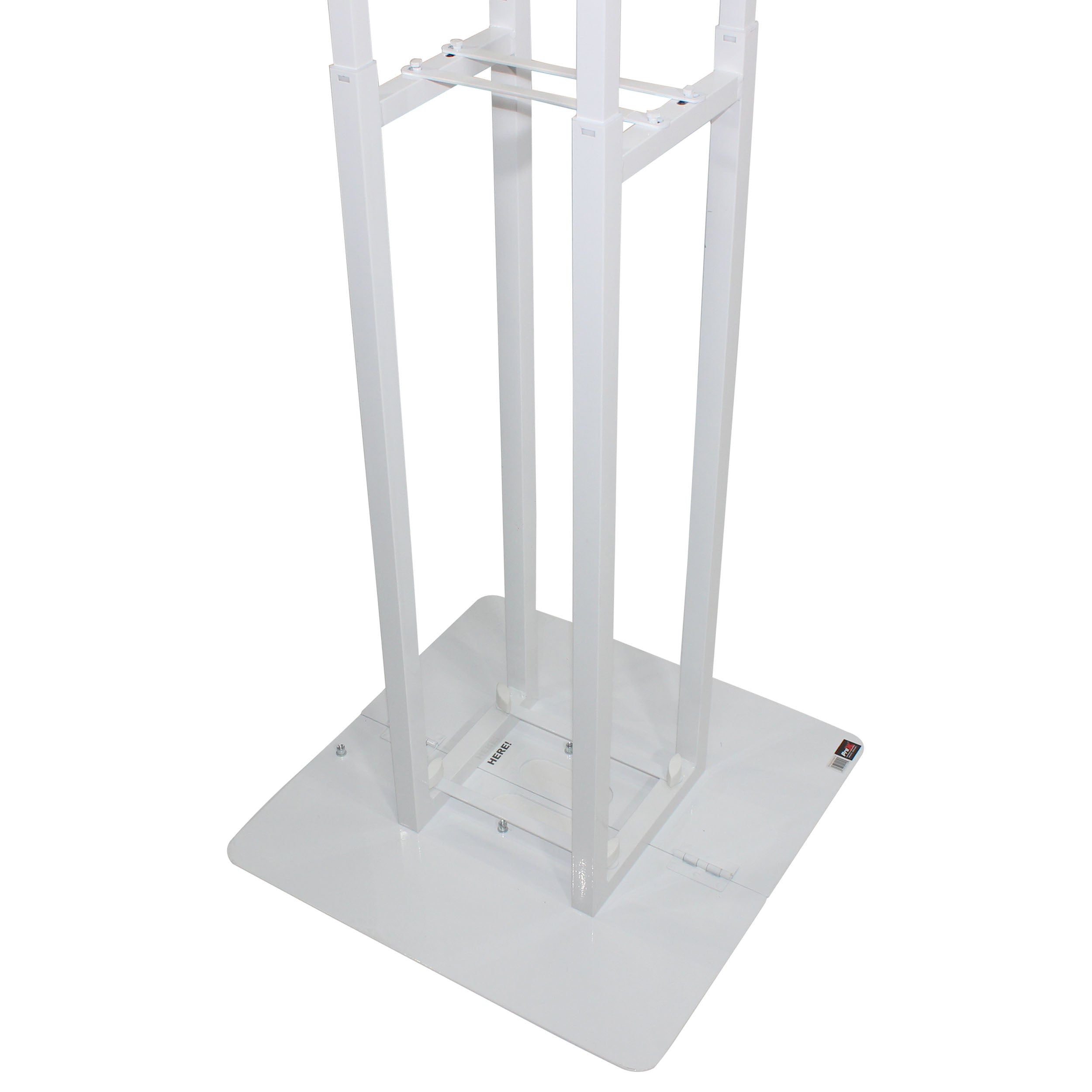 ProX Flex Totem TV - 3ft to 6ft Height Adjustable Totem Stand Incl. TV Mount, Foldable Base Plate and Speaker Stud
