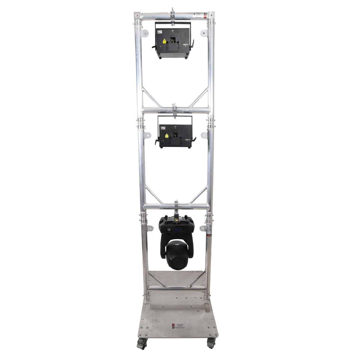 ProX Truss Modular 3X Rapid U Grid Trio Package for Lighting - Moving Heads W-Rolling Aluminum Baseplate.