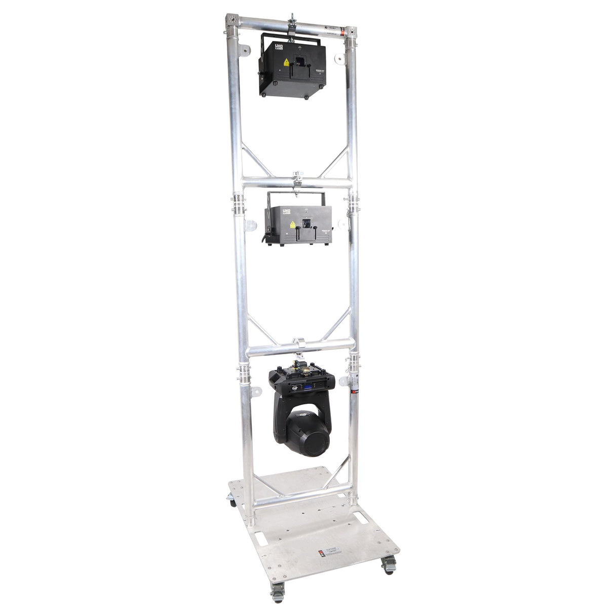 ProX Truss Modular 3X Rapid U Grid Trio Package for Lighting - Moving Heads W-Rolling Aluminum Baseplate.
