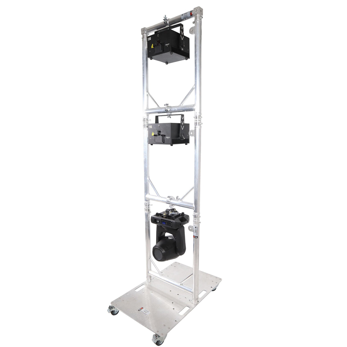 ProX Truss Modular 3X Rapid U Grid Trio Package for Lighting - Moving Heads W-Rolling Aluminum Baseplate.