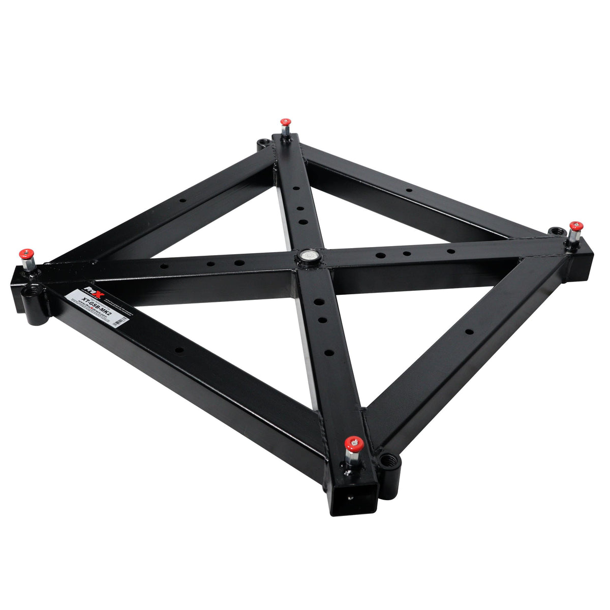 ProX Universal Vertical Tower Truss Ground Support Base on Wheels with Leveling Jacks for F34, F44 and 12" Bolt truss.