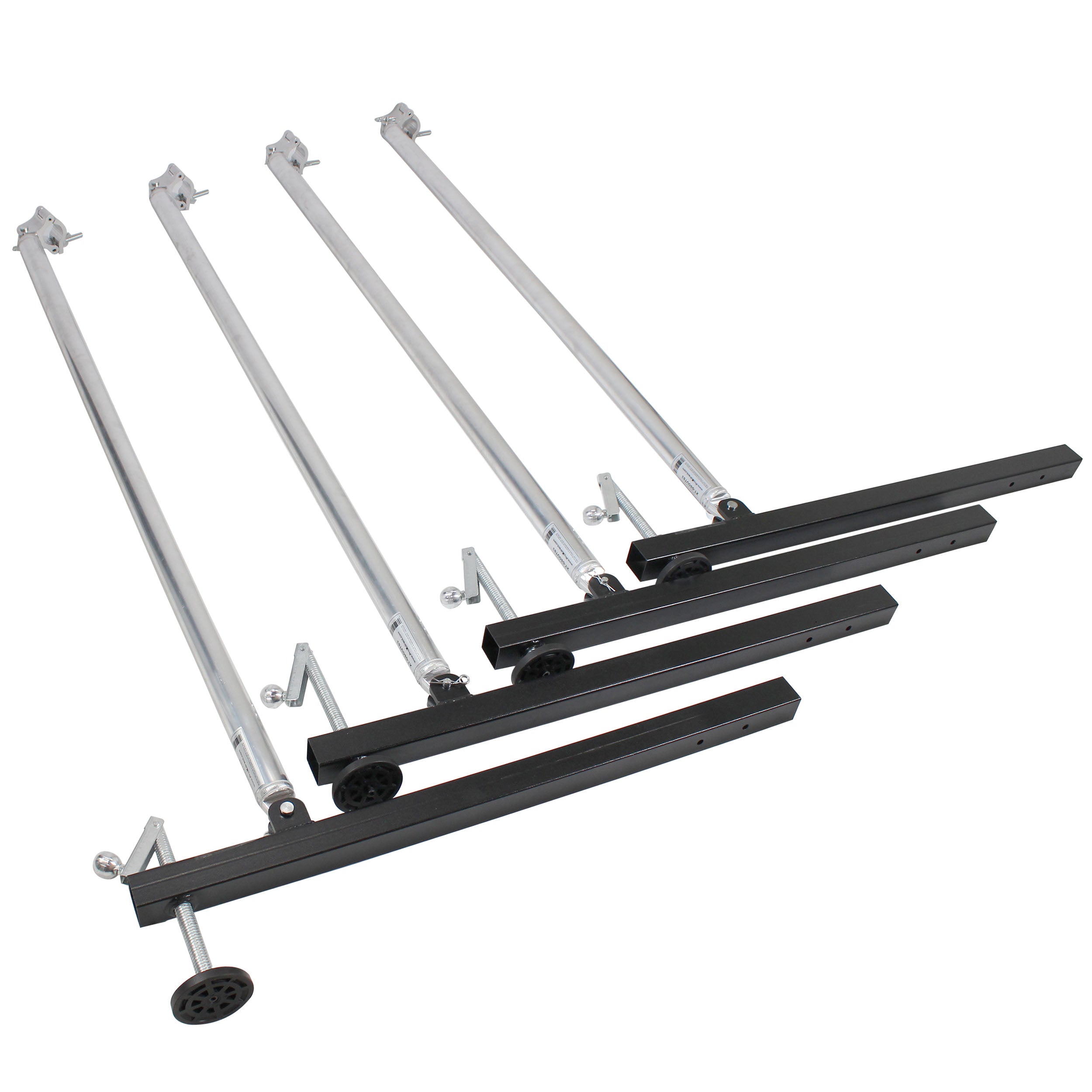 ProX Truss Tower Stage Roofing System Package -Top Block | Hinges | Base | Outriggers and 3.28 Ft. 2 mm Wall Truss Segment