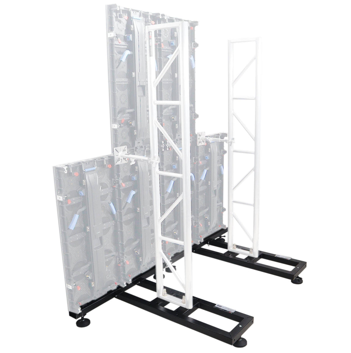 ProX Ground Support Stabilizing 1M / 3.28ft T-Base for LED Screen Wall Stacking for F32 or 12-inch Bolt Truss Segments