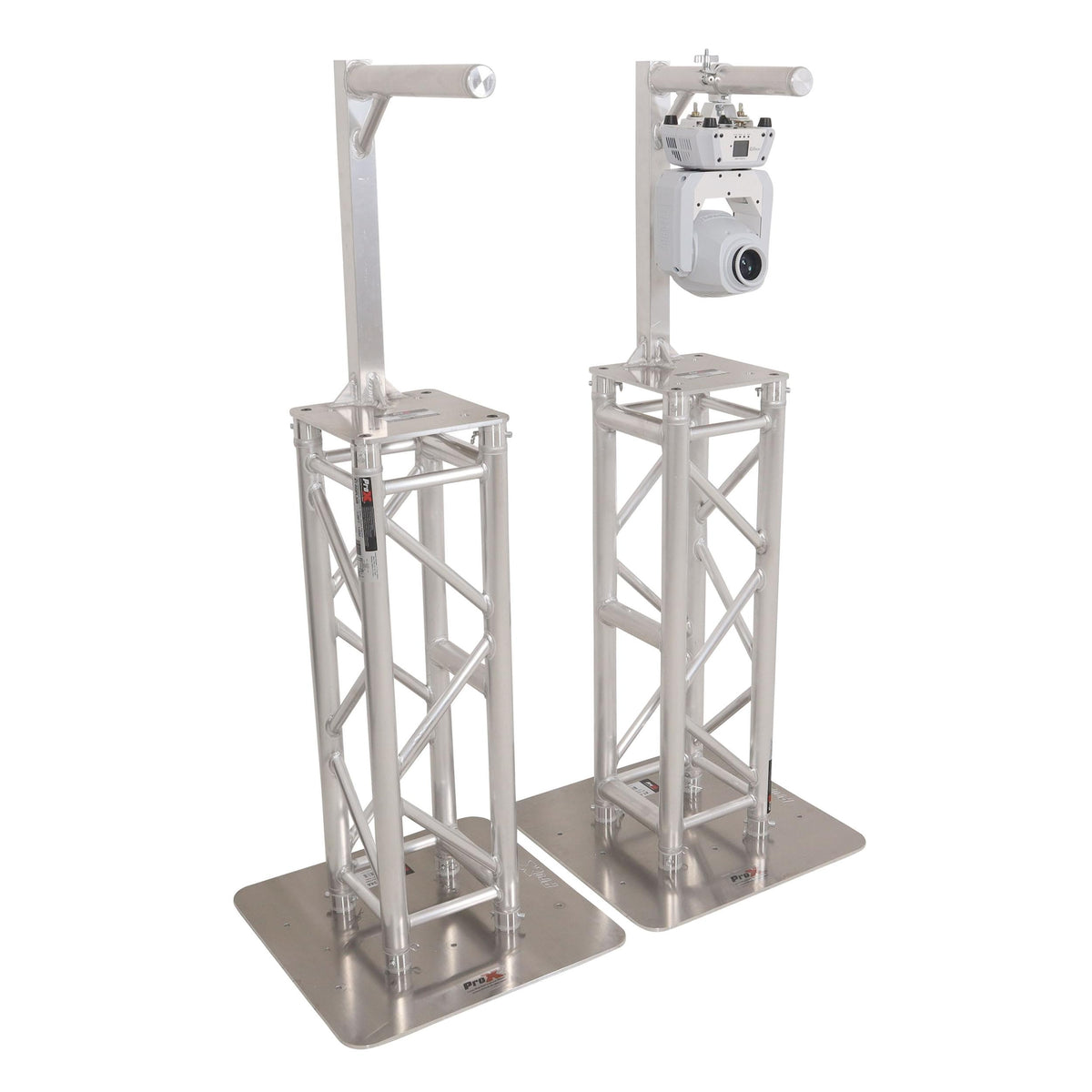 ProX Set of 2 Inverted Lighting Mount Top Plates with 24"H and 16"L, 2" OD Arm.