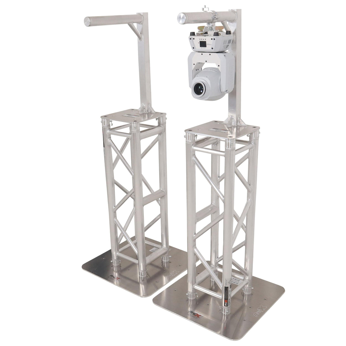 ProX Set of 2 Inverted Lighting Mount Top Plates with 24"H and 16"L, 2" OD Arm.