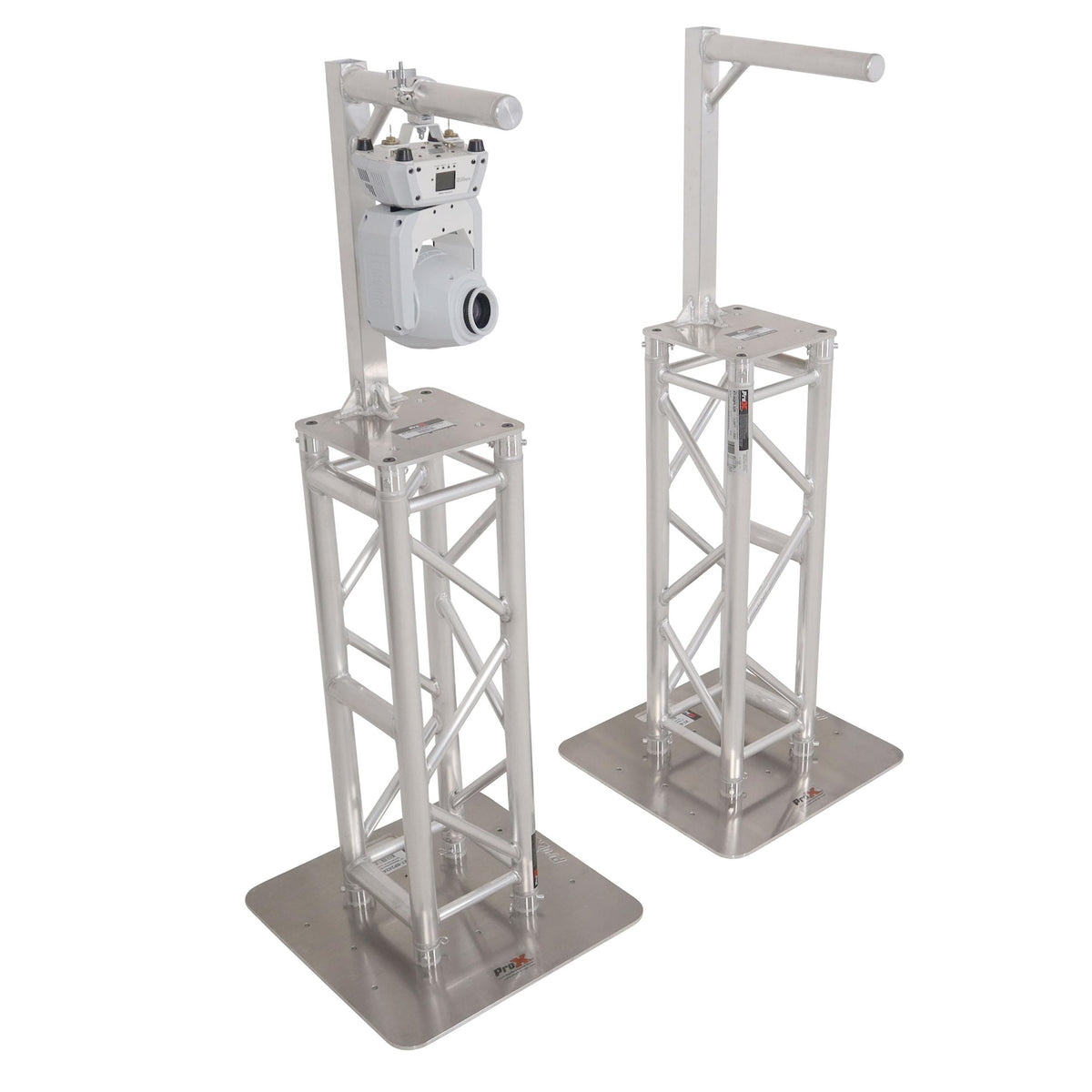 ProX Set of 2 Inverted Lighting Mount Top Plates with 24"H and 16"L, 2" OD Arm.