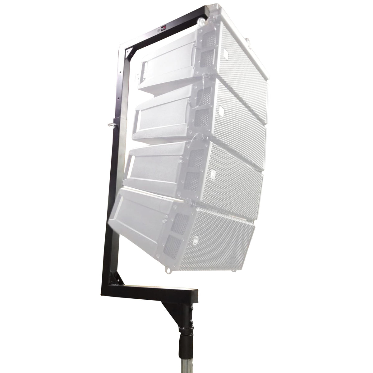 ProX Telescopic C-Shape Bar Support mount fits Crank Stand Lifter for Small Line Array Speakers Max Load 150 lbs.