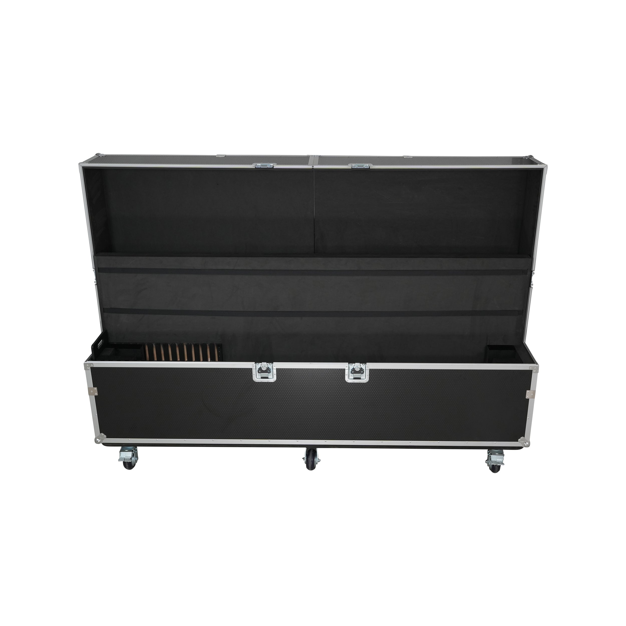 ProX Universal Case For Flat Panel Dual Monitor LED LCD TV Dual 80" to 100" Adjustable Flight Case W 4" Casters
