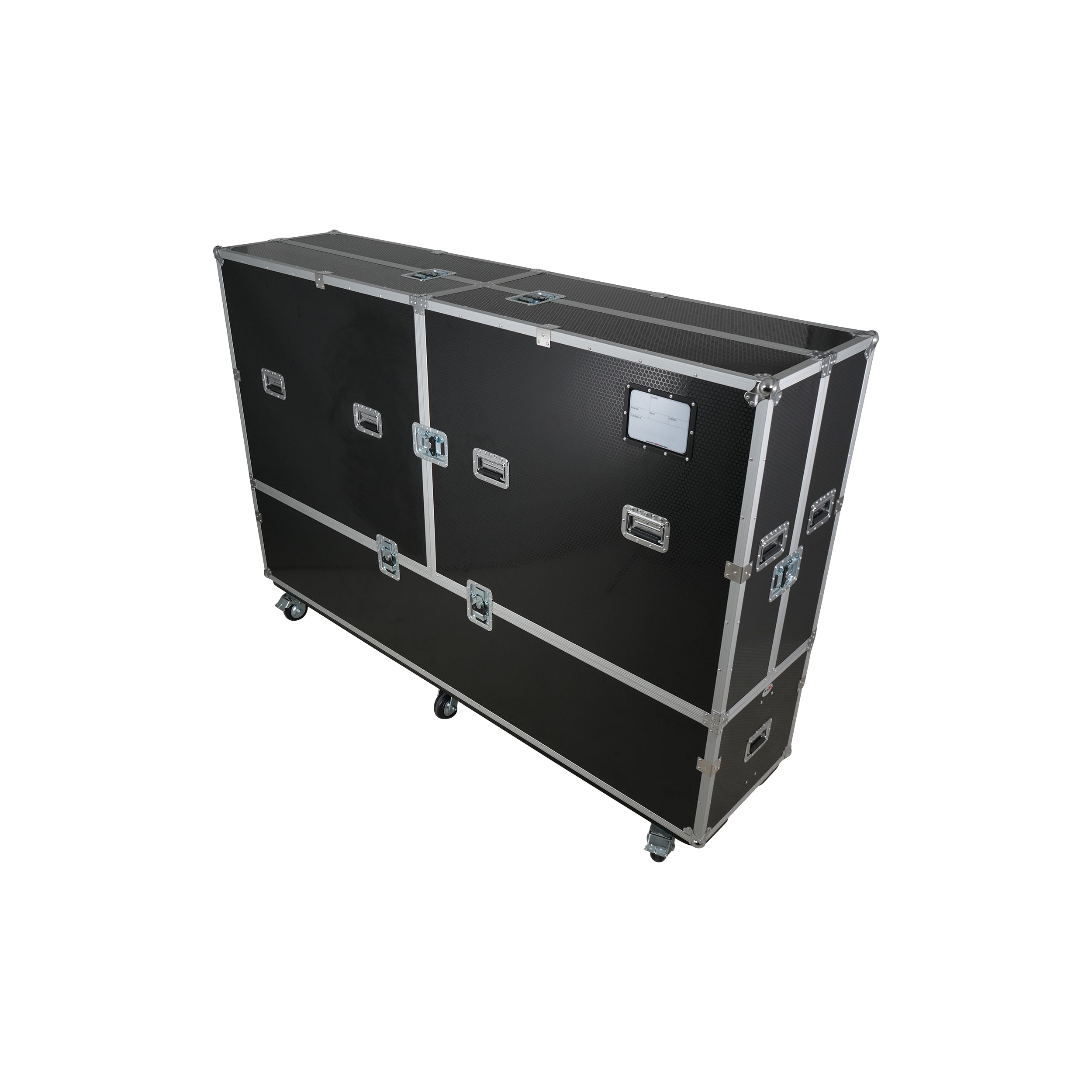 ProX Universal Case For Flat Panel Dual Monitor LED LCD TV Dual 80" to 100" Adjustable Flight Case W 4" Casters
