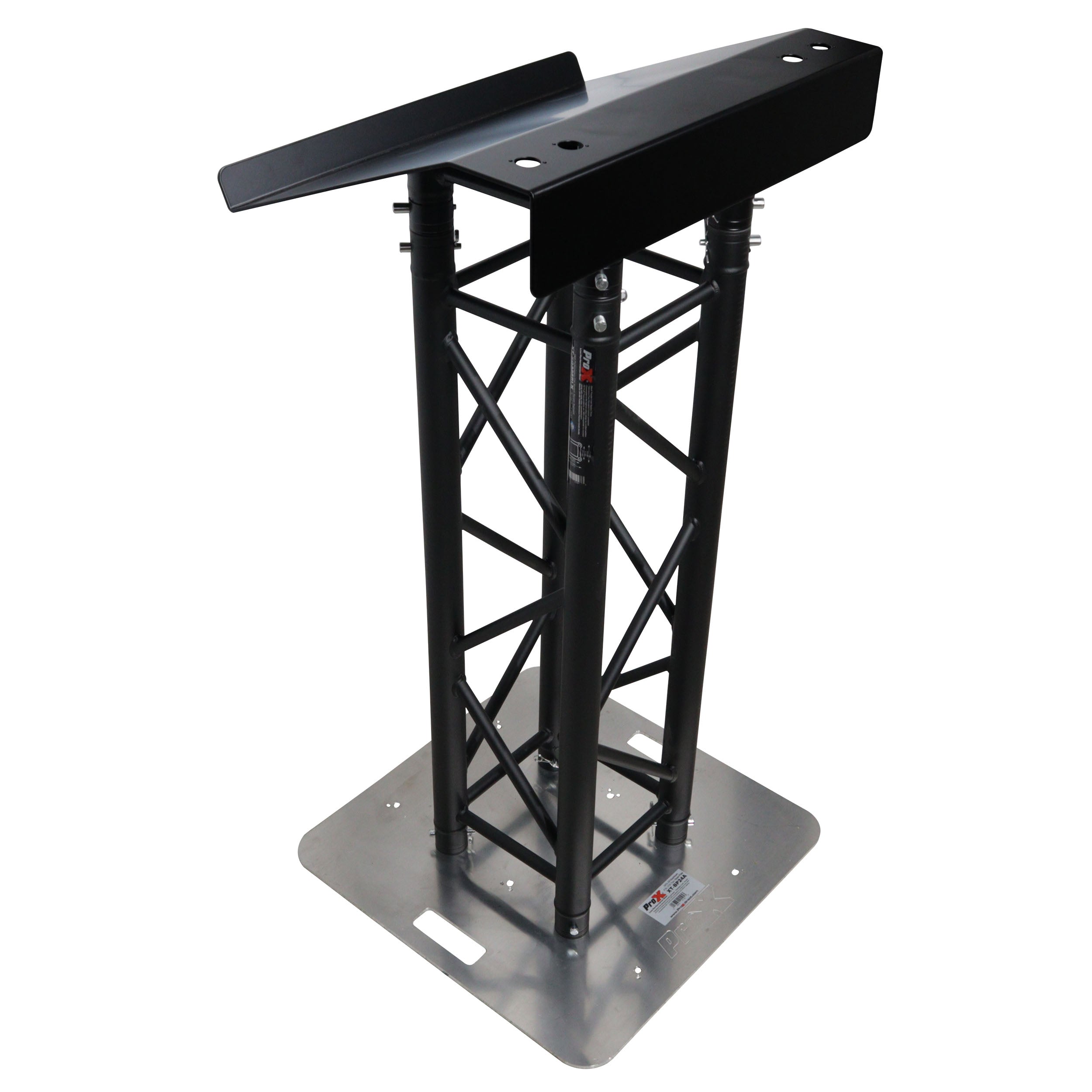 ProX Truss Lectern 24" Black Powder Finish Aluminum Fits F34 w/ 4x Punched for D-Series Connectors