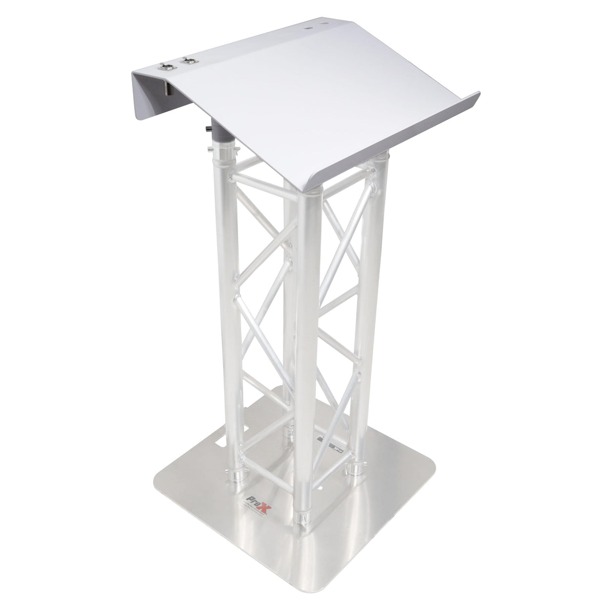 ProX Truss Lectern 24" White Finish Aluminum Fits F34 w/ 4x Punched for D-Series Connectors.