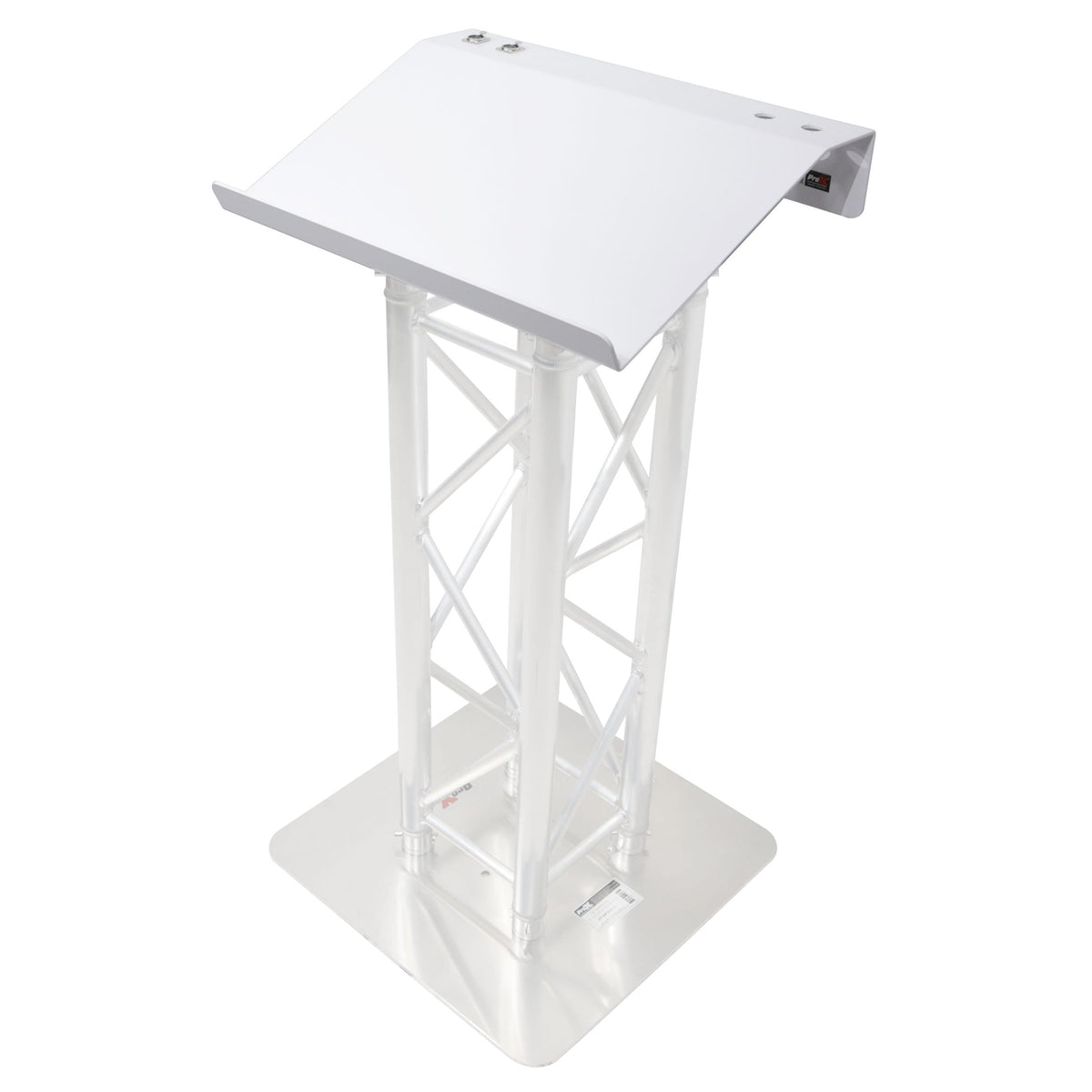 ProX Truss Lectern 24" White Finish Aluminum Fits F34 w/ 4x Punched for D-Series Connectors.