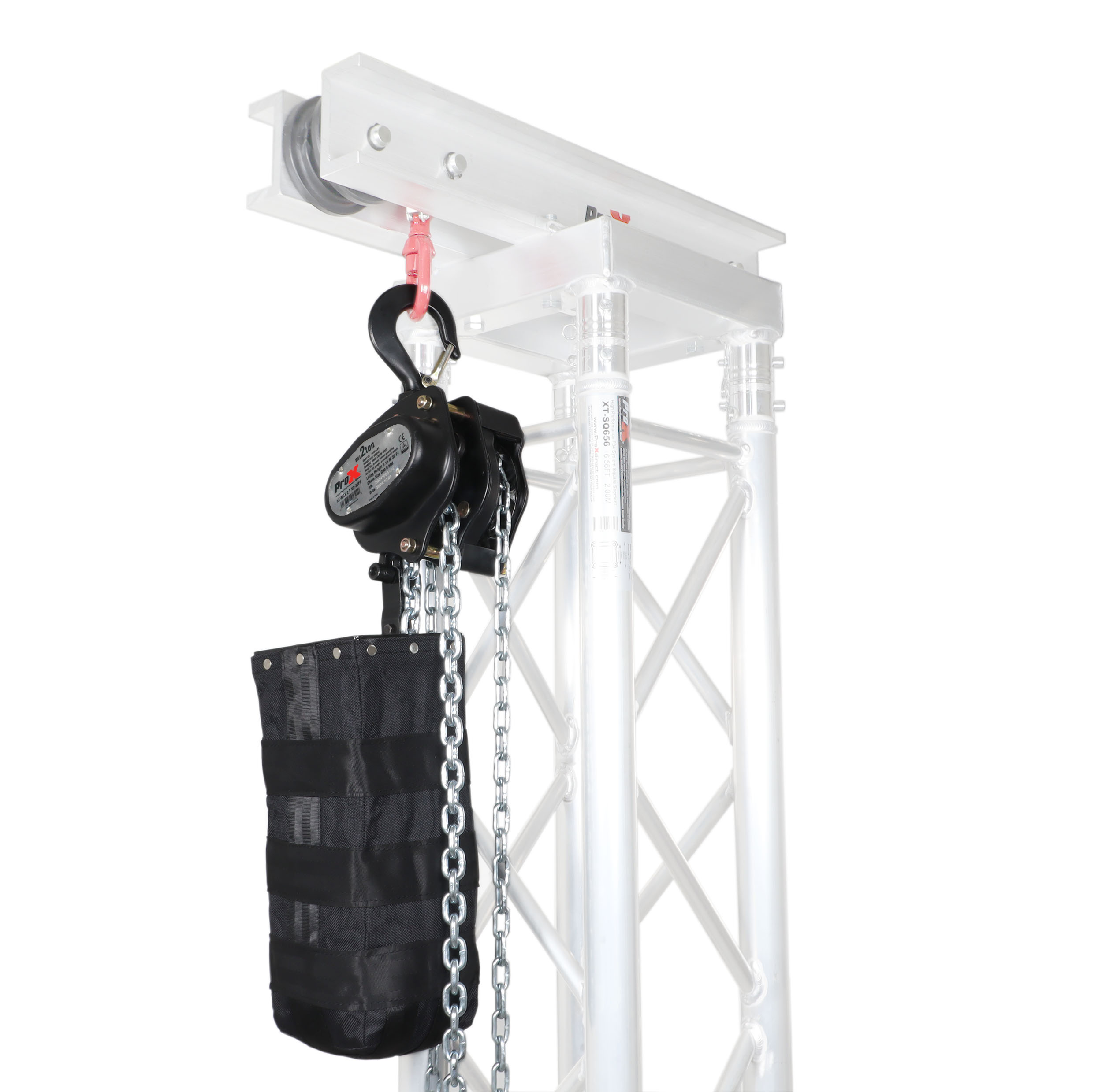 ProX Single 2 Ton Manual Chain Hoist with 30 Ft (9 M) Chain for Stage Truss roof system and line array speakers