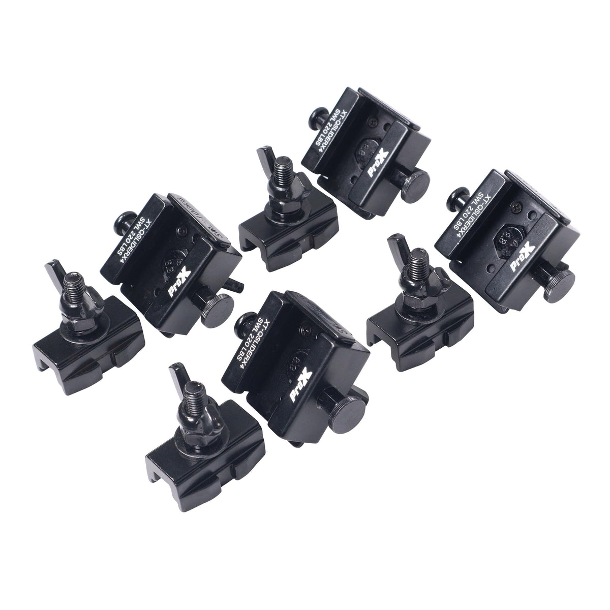 ProX Set of 4 Quick Release Sliding Truss Clamp Mounting Adapters ideal for Fastening Moving Heads.