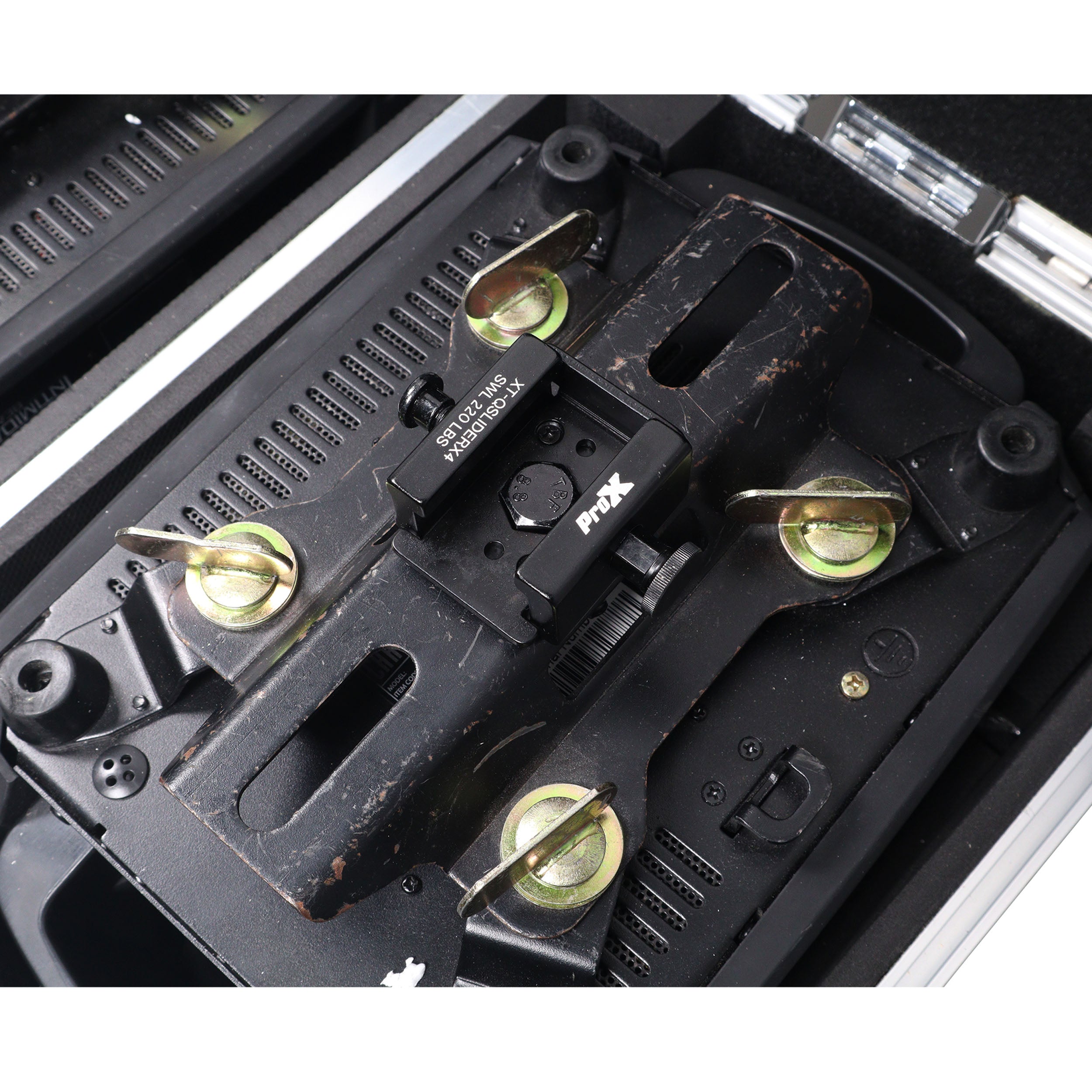 ProX Set of 4 Quick Release Sliding Truss Clamp Mounting Adapters ideal for Fastening Moving Heads
