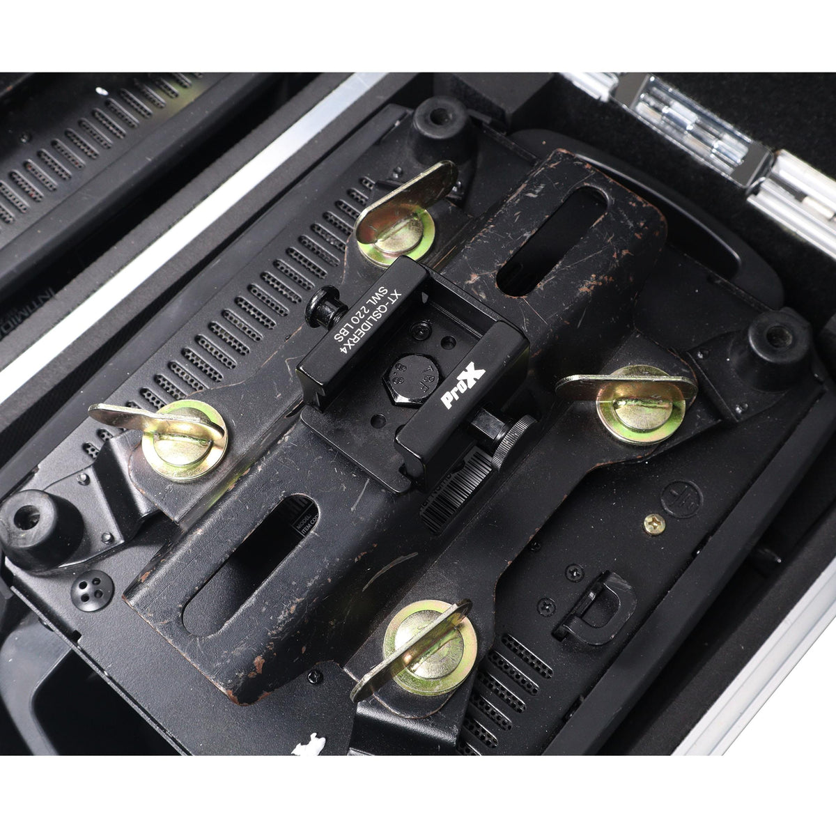 ProX Set of 4 Quick Release Sliding Truss Clamp Mounting Adapters ideal for Fastening Moving Heads.
