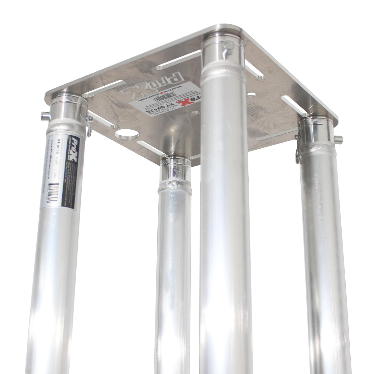 ProX Set of 2 8.20ft Totem Package Includes a 12in Top Plate, 30in Base Plate and Four 2.5m F31 Tubes W-White Scrim Cover.