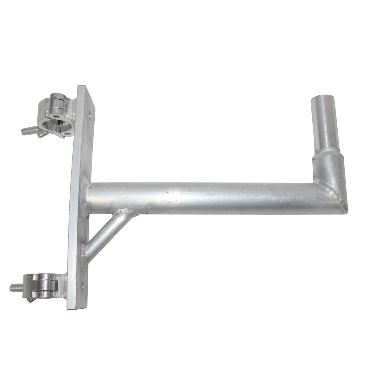 ProX 14" Speaker Mounting Pole Extension with Dual 2" Truss Clamps for F31 F32 F34 Truss – 220 lbs Load Capacity.