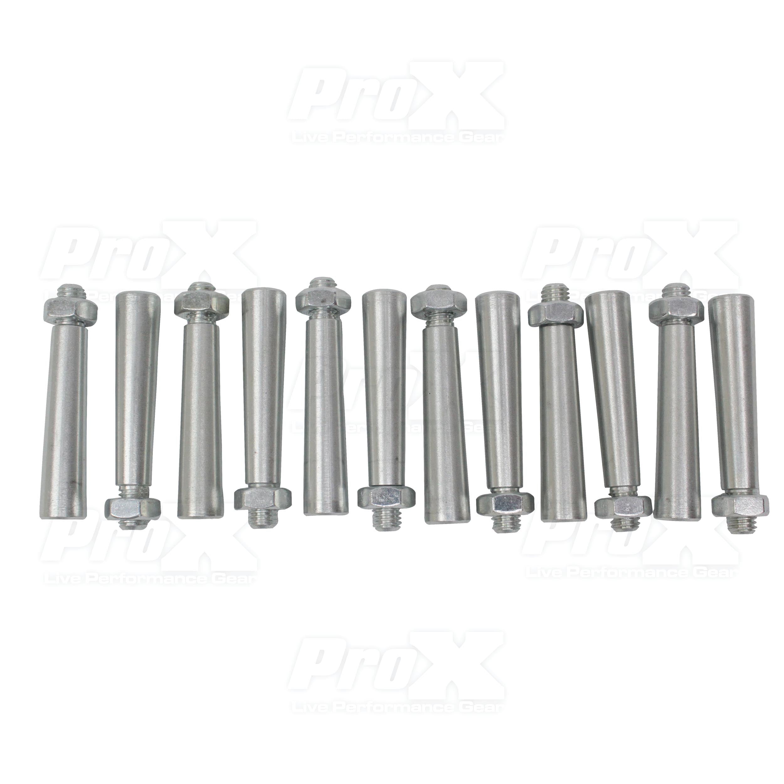 ProX 12 Pack Tapered Shear Pin With Threaded Tip And Nut For Conical Coupler